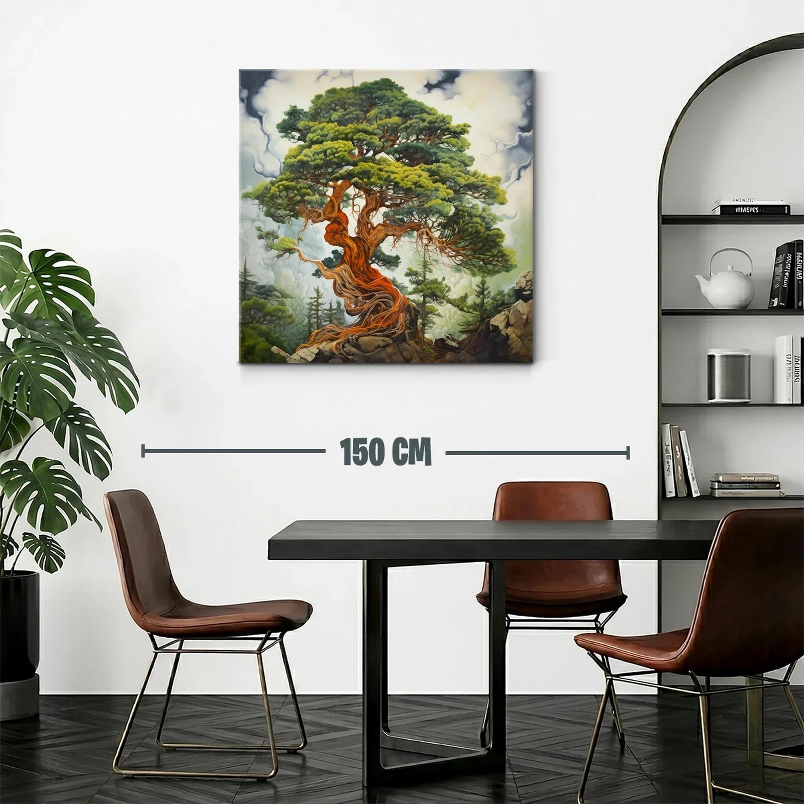 Imponente árbol retorcido con follaje vibrante — miniatura 2