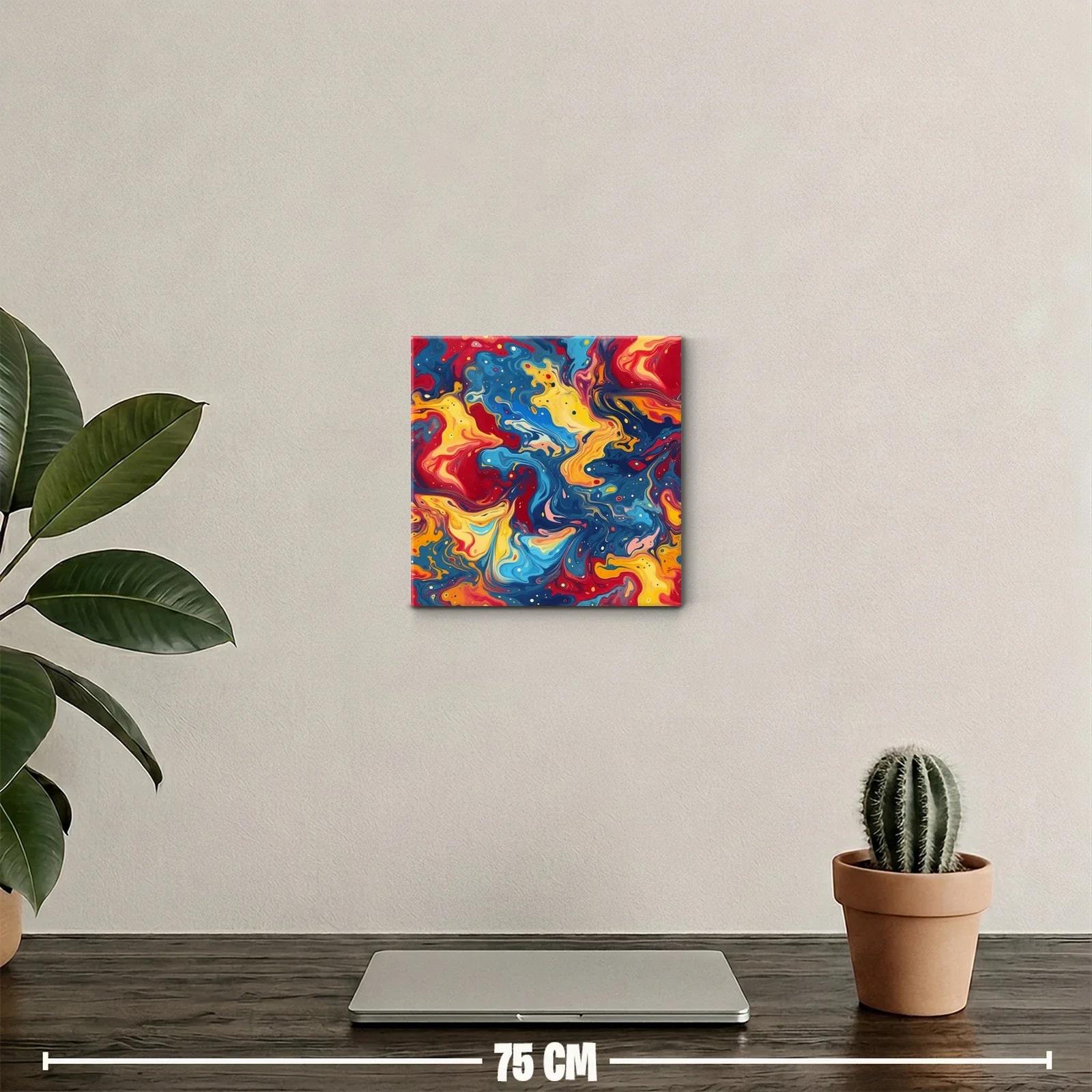 Composición vibrante en colores rojo amarillo y azul — miniatura 2