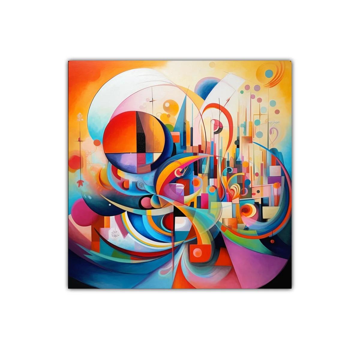 Explosión de colores y formas abstractas dinámicas — miniatura 1
