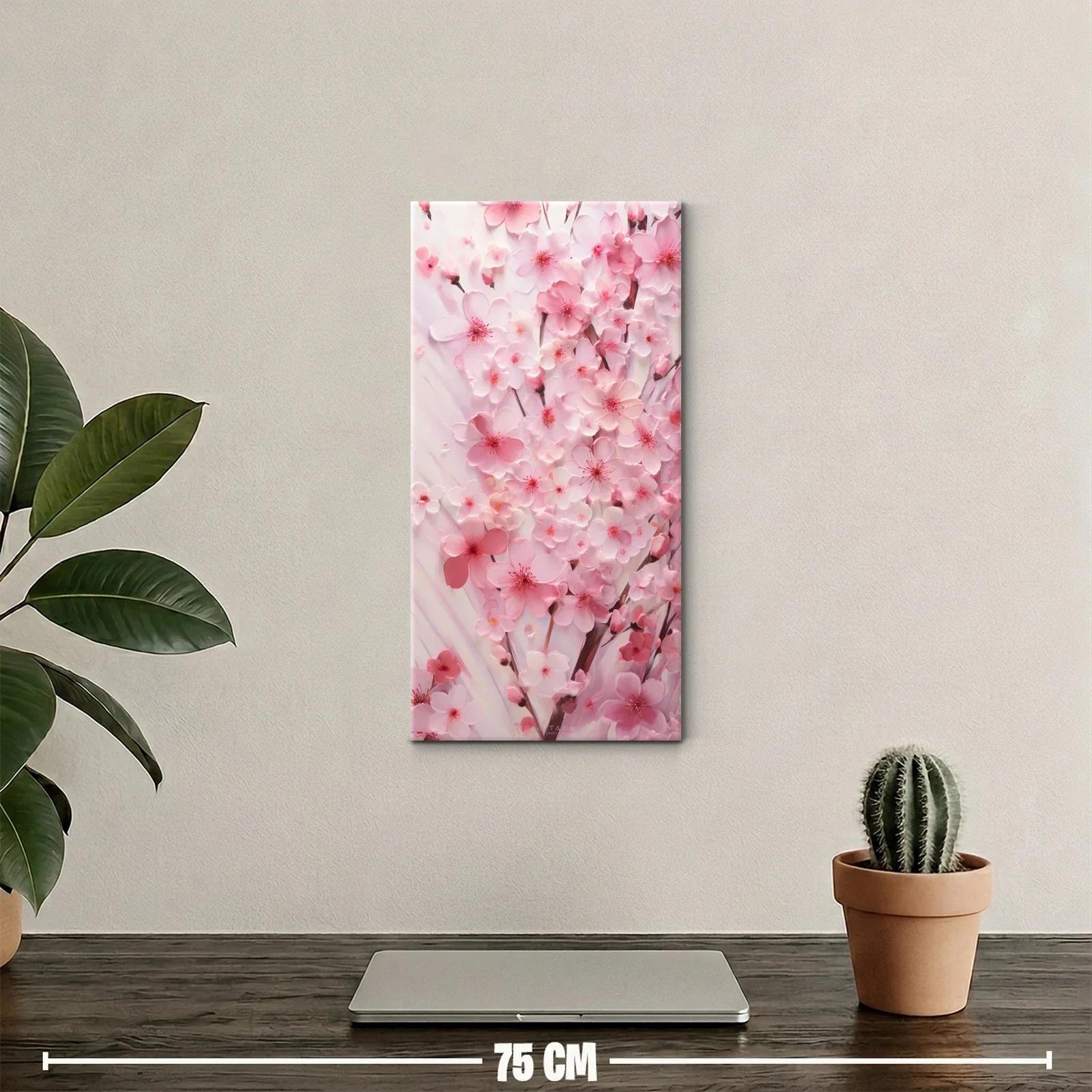Cuadro flores de cerezo rosas con centros rojizos — miniatura 2