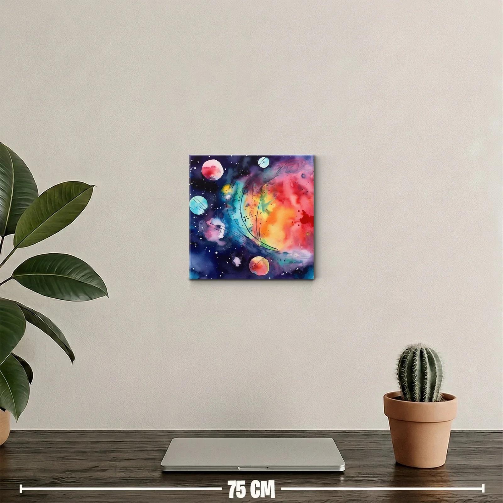 Universo colorido con planetas en vibrante armonía cósmica — miniatura 2