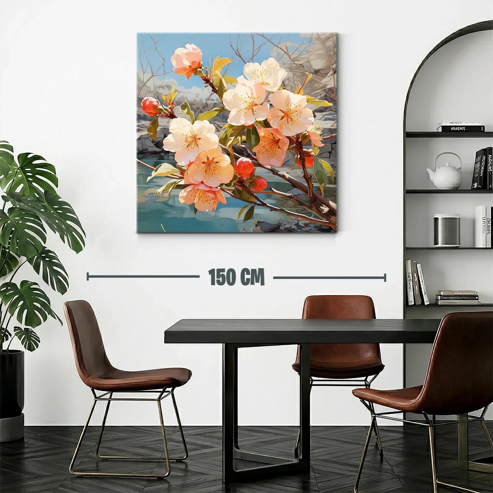 Ramo de flores delicadas en tonos cálidos y fondo natural — miniatura 2