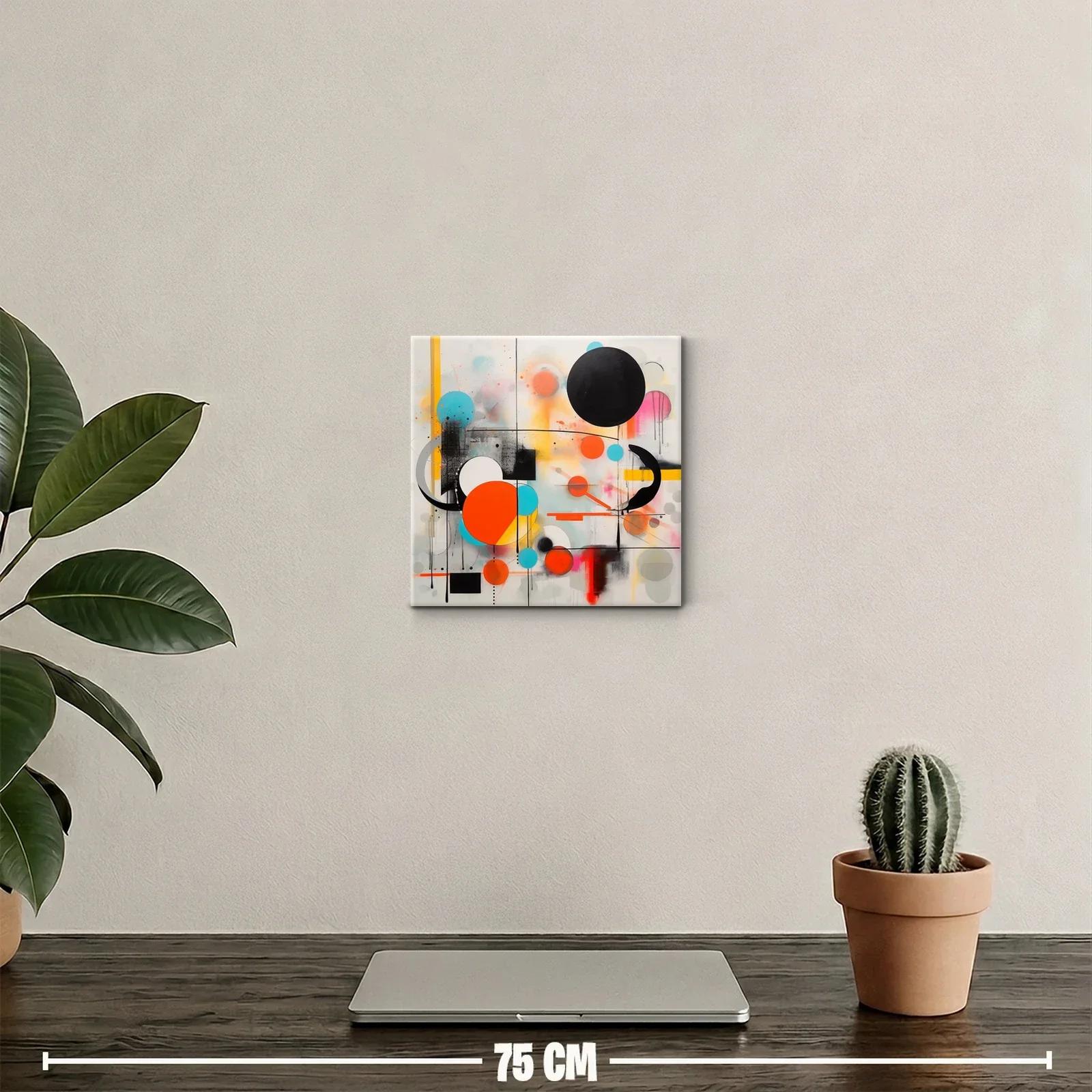 Composición abstracta con formas geométricas y colores vibrantes — miniatura 2