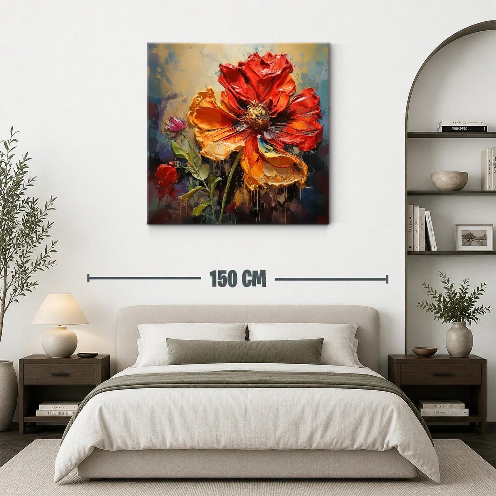 Flor intensa en tonos cálidos y vibrantes — miniatura 3