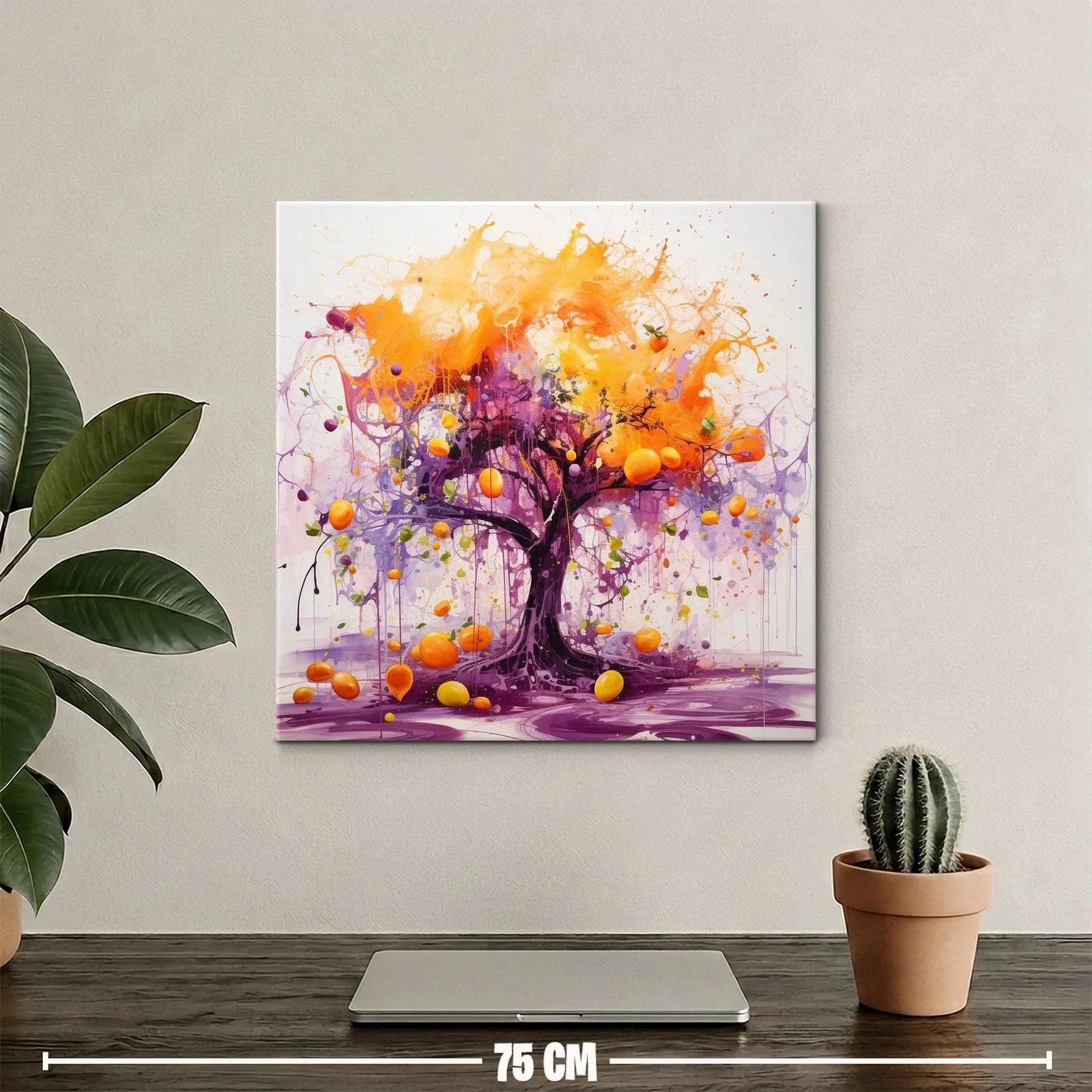 Árbol vibrante con frutos en tonos cálidos y púrpuras — miniatura 2