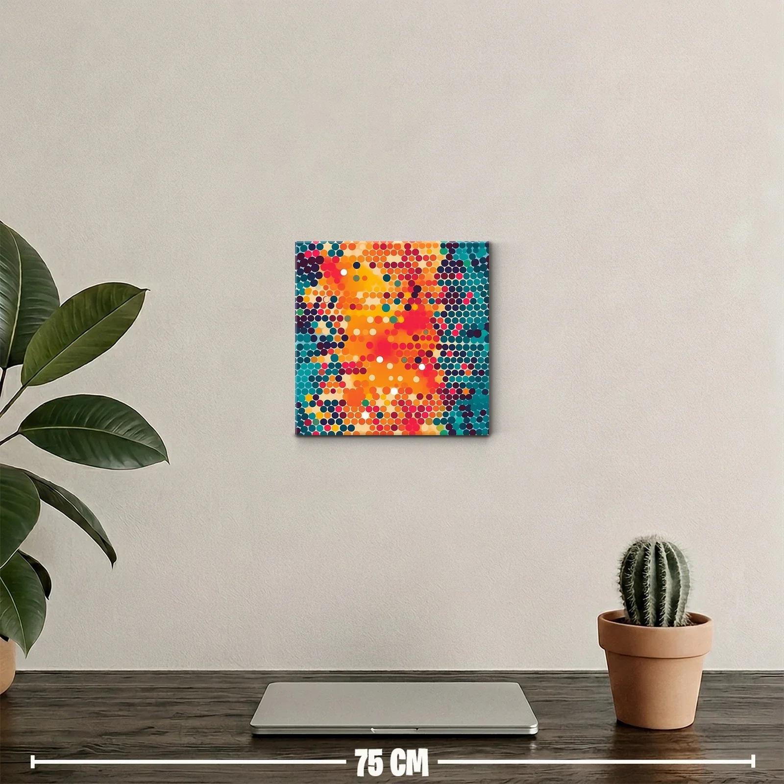 Cuadro decorativo con patrón colorido de círculos vibrantes — miniatura 2