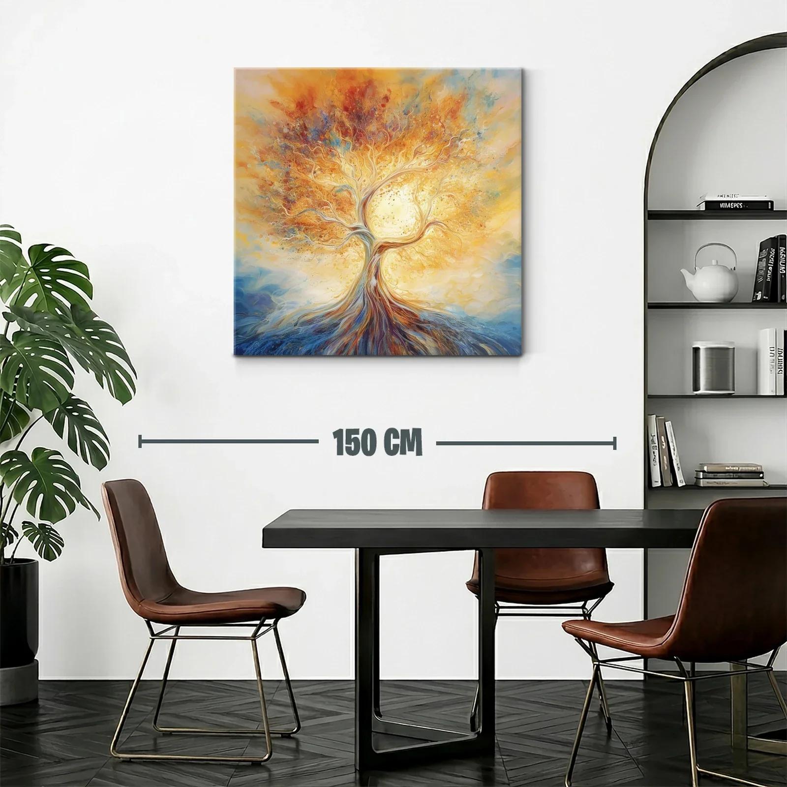 Árbol de luz y energía en tonos cálidos y azules — miniatura 2