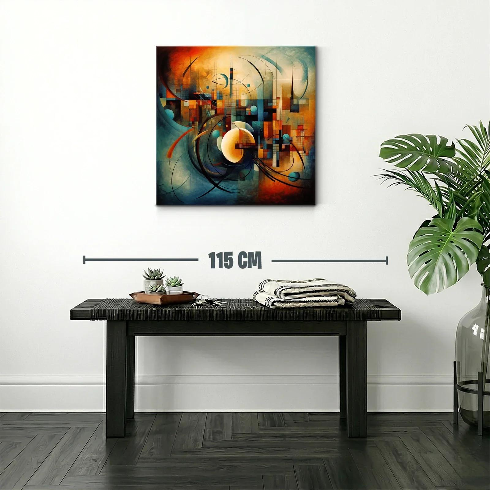 Composición abstracta con tonos cálidos y figuras orgánicas — miniatura 2