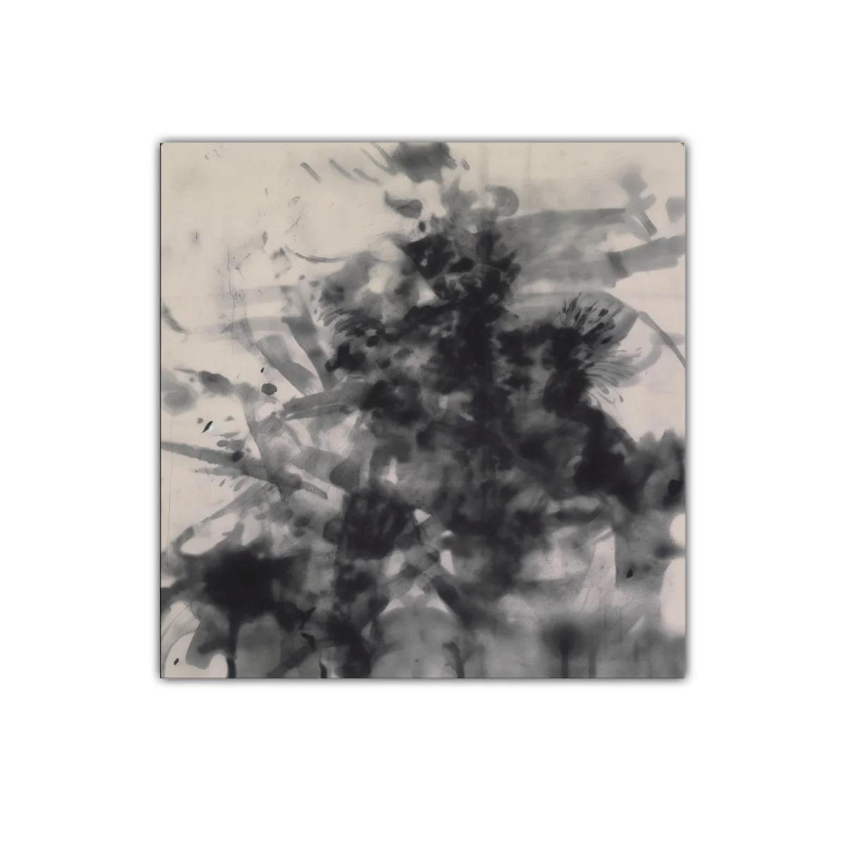 Cuadro abstracto en tonos grises para ambientes modernos — miniatura 1