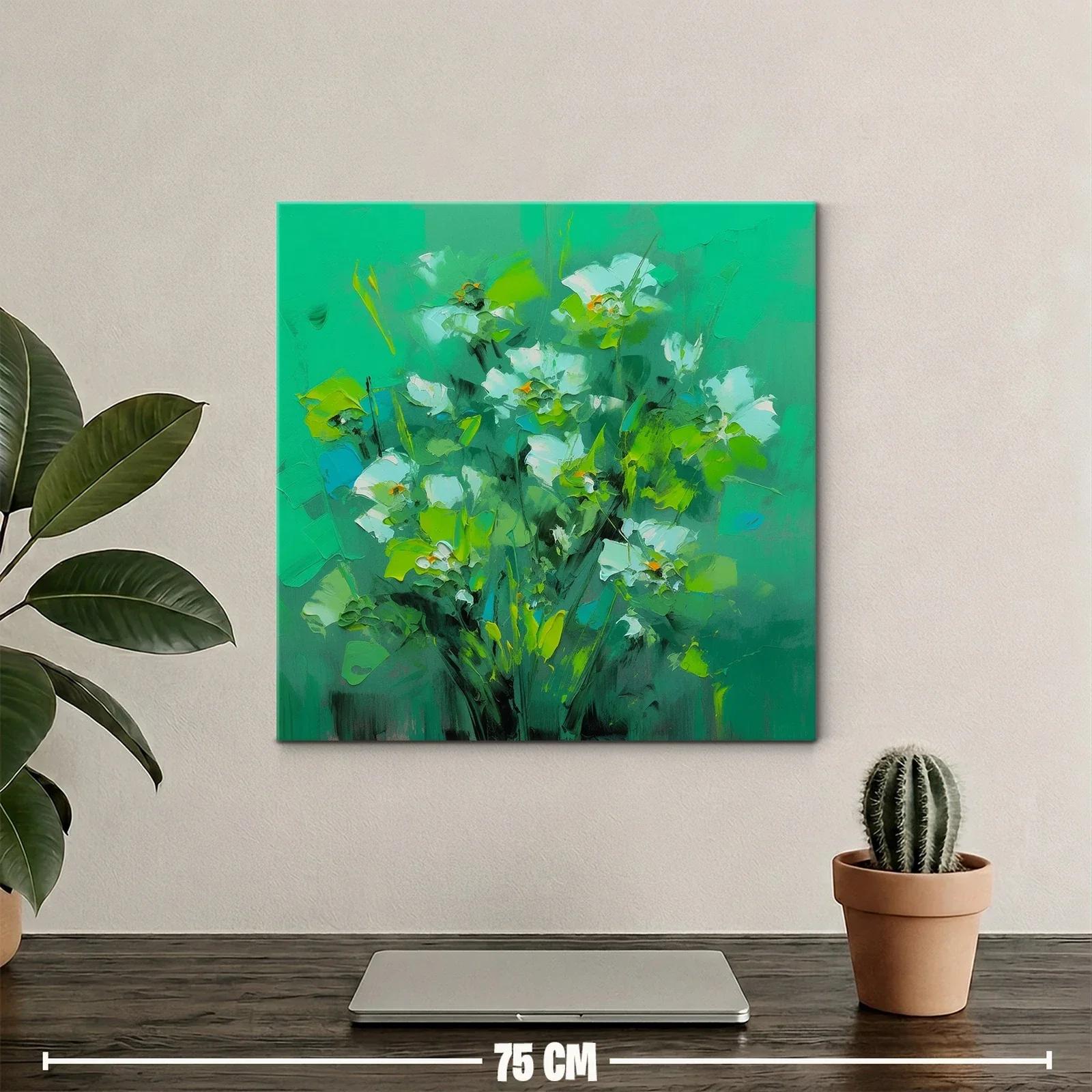 Composición floral en tonos verdes y blancos — miniatura 2