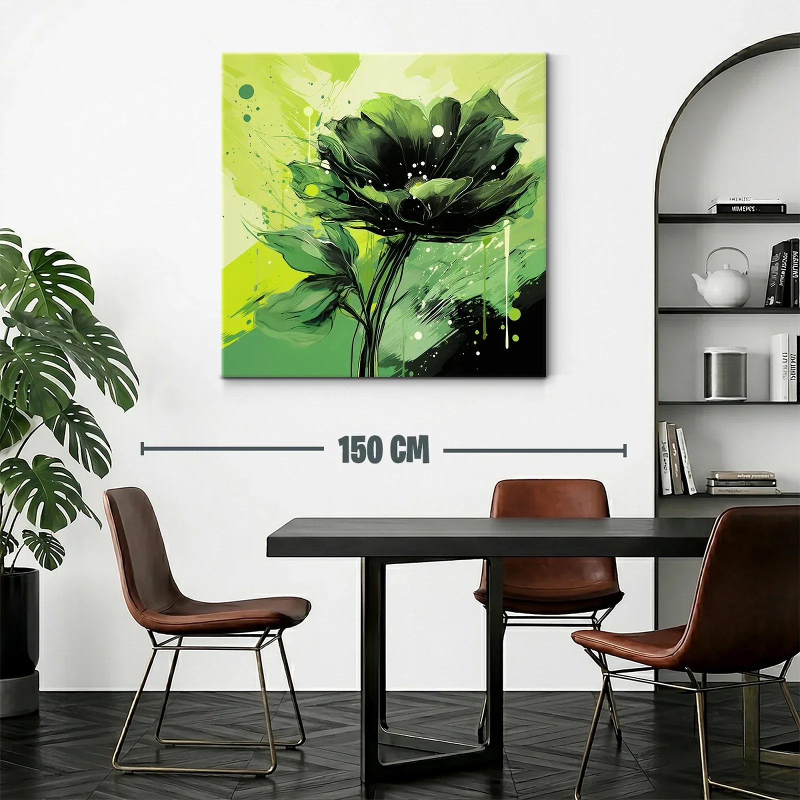 Flor vibrante en tonos verdes para ambiente natural — miniatura 2