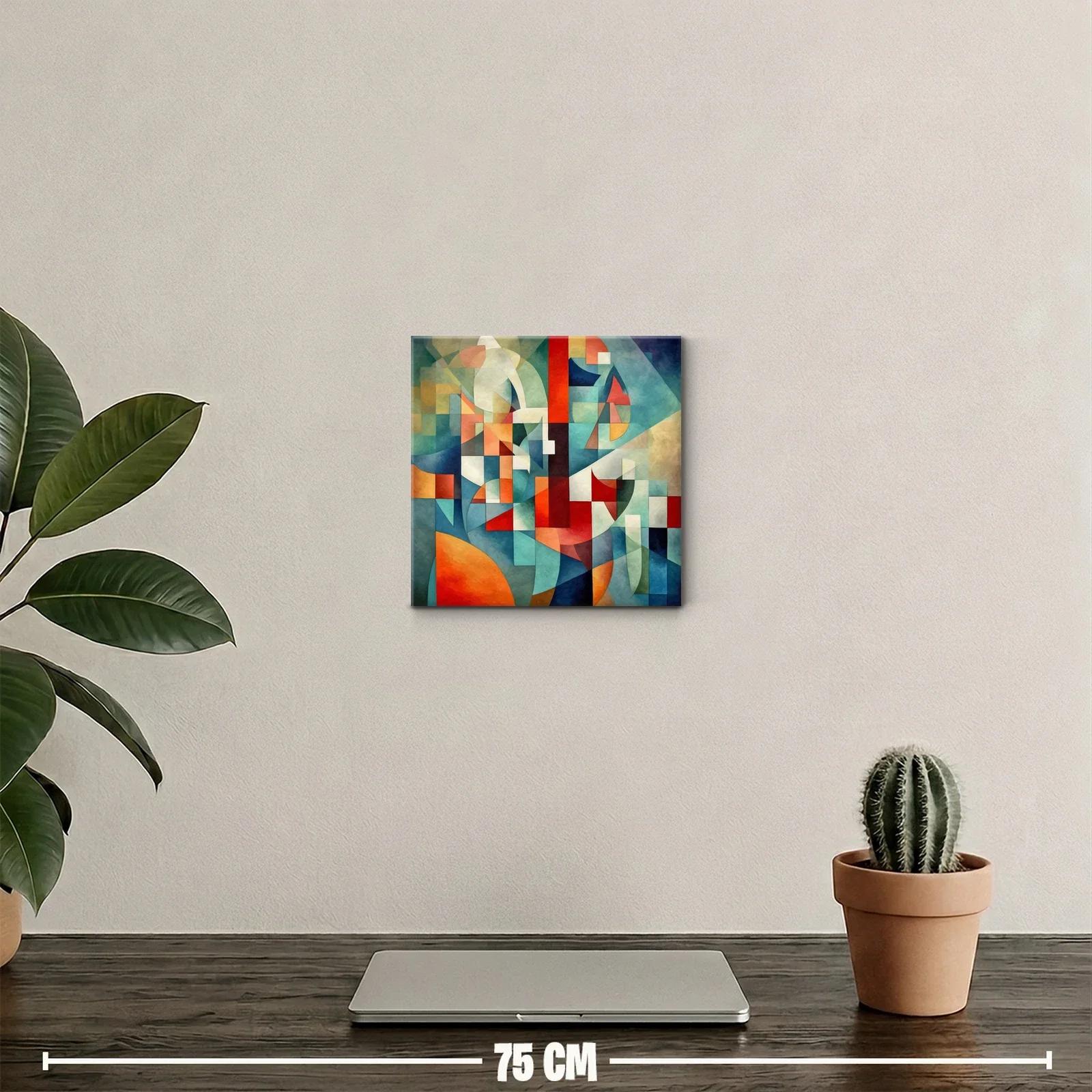 Composición abstracta con formas geométricas y tonos cálidos — miniatura 2