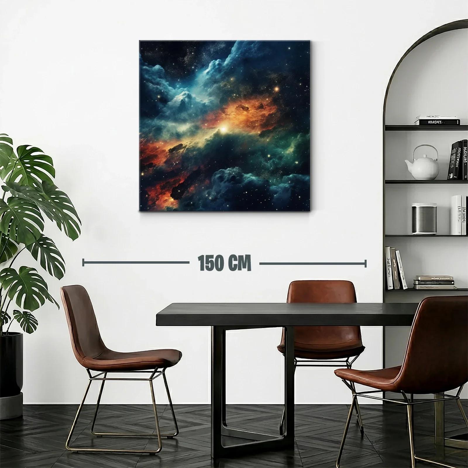 Nebulosa Cósmica en Tonos Profundos y Vibrantes — miniatura 2
