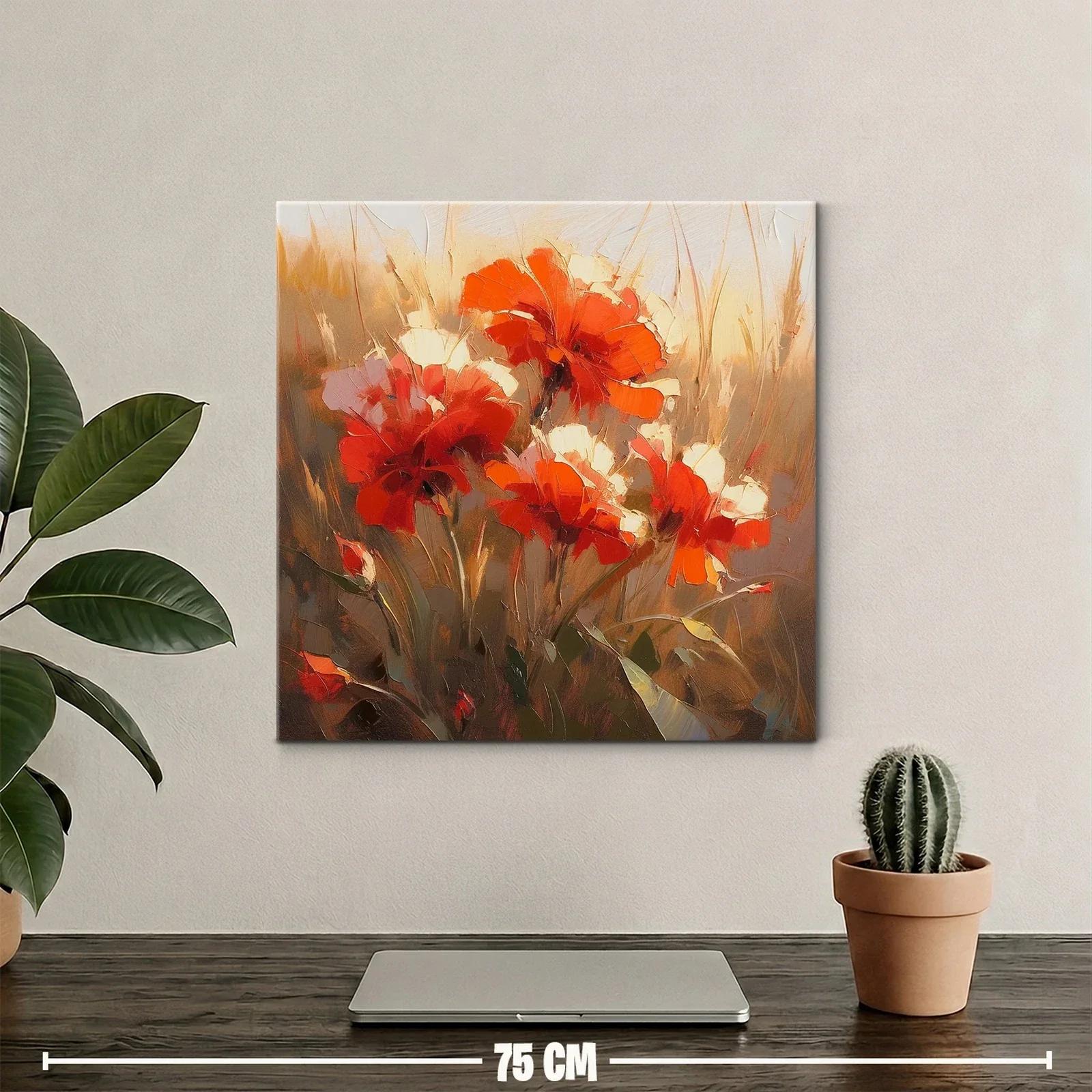 Ramo de flores rojas con toque de luz cálida — miniatura 2
