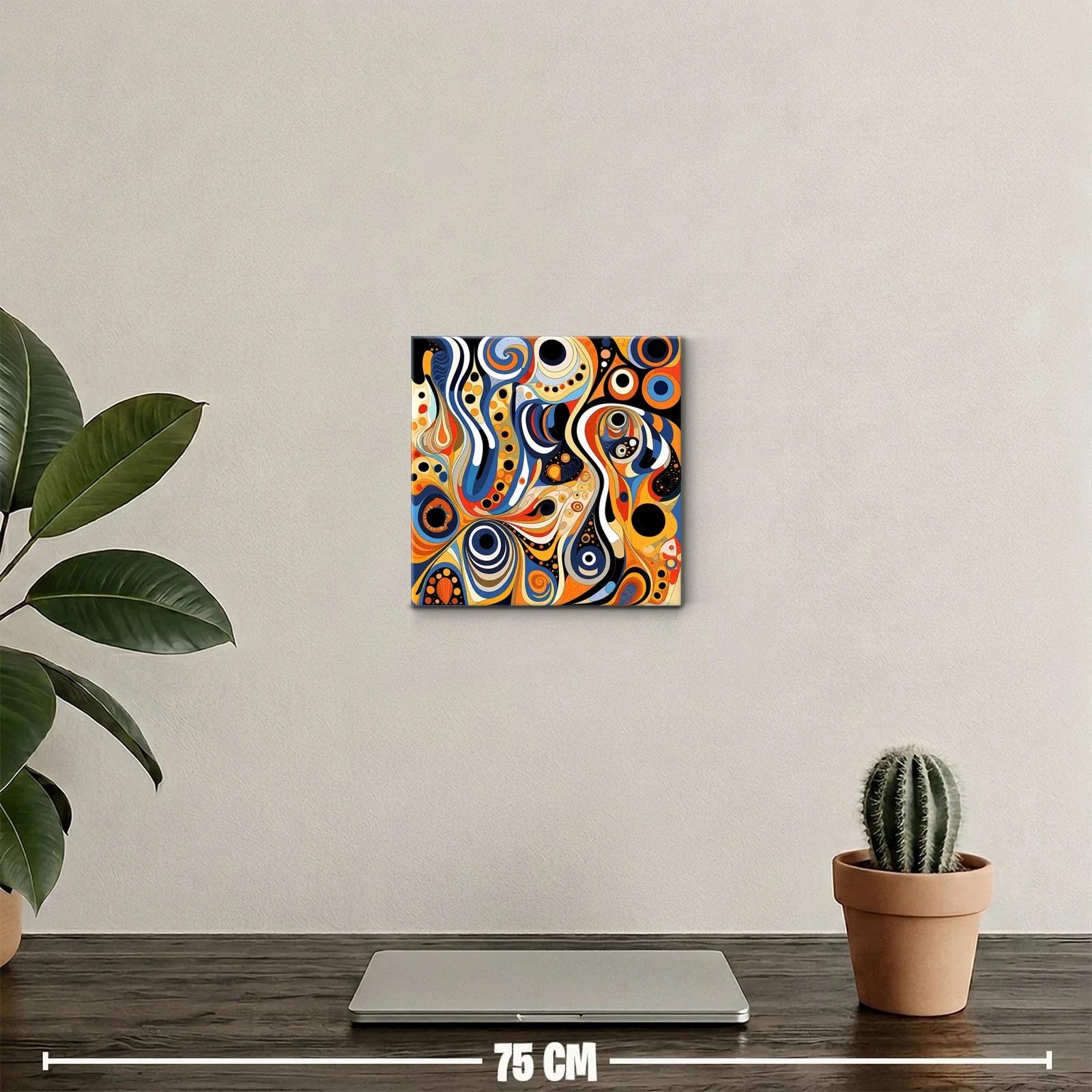 Arte abstracto vibrante con formas onduladas y coloridas — miniatura 2