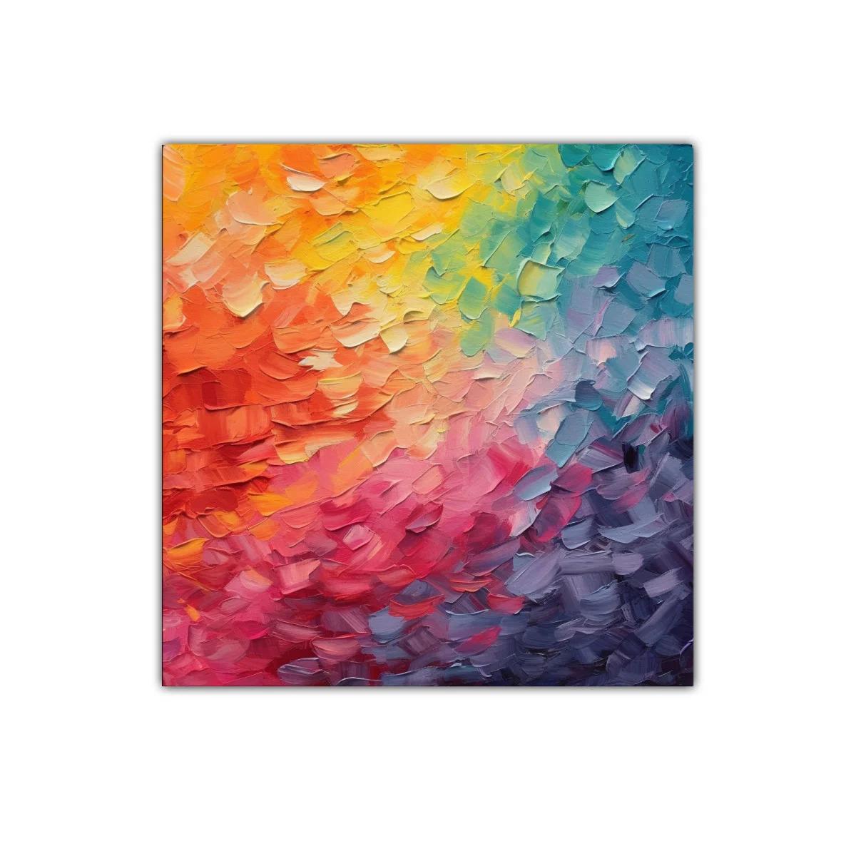 Cuadro abstracto con vibrantes tonos multicolor para decoración — miniatura 1
