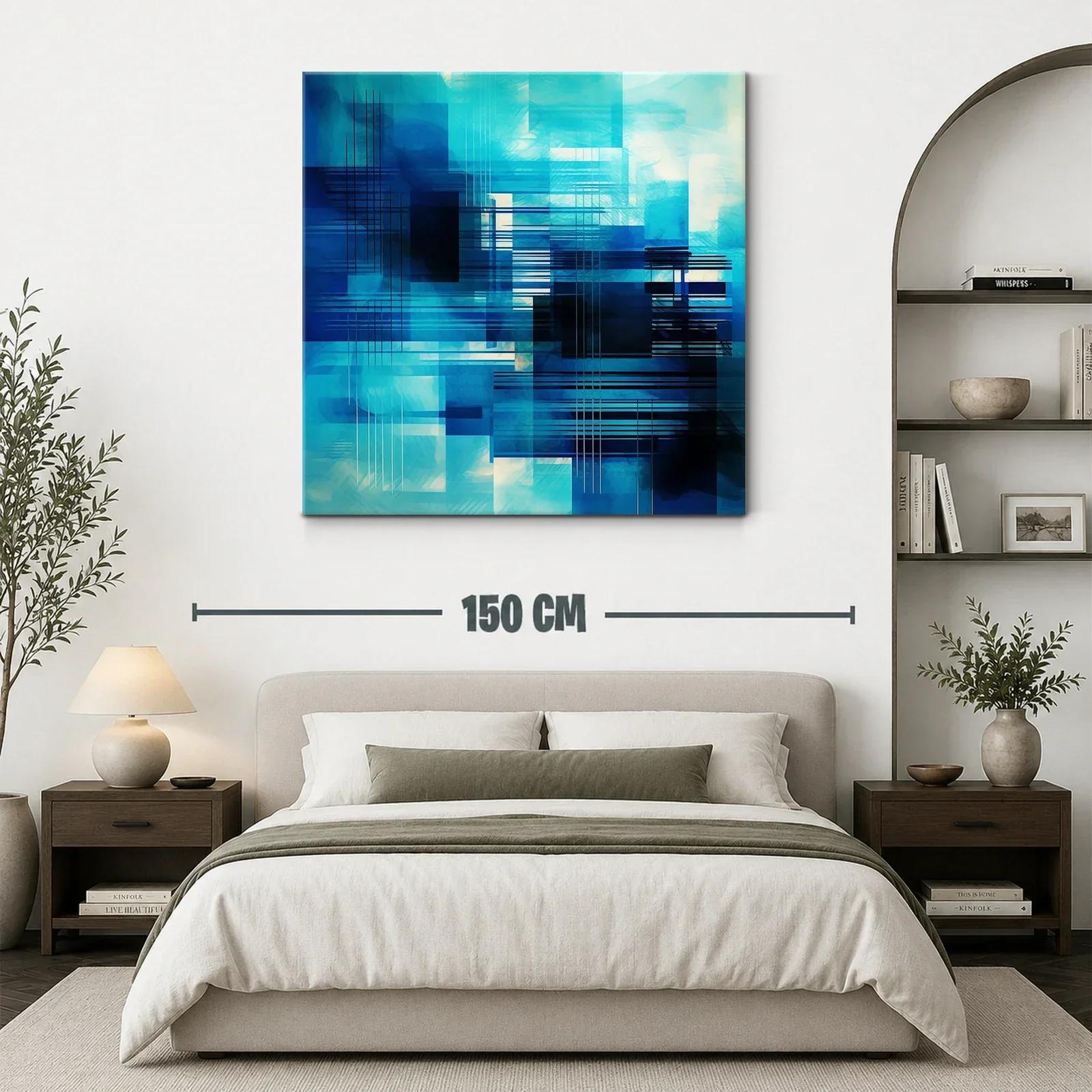Composición abstracta en tonos azules y negros — miniatura 3