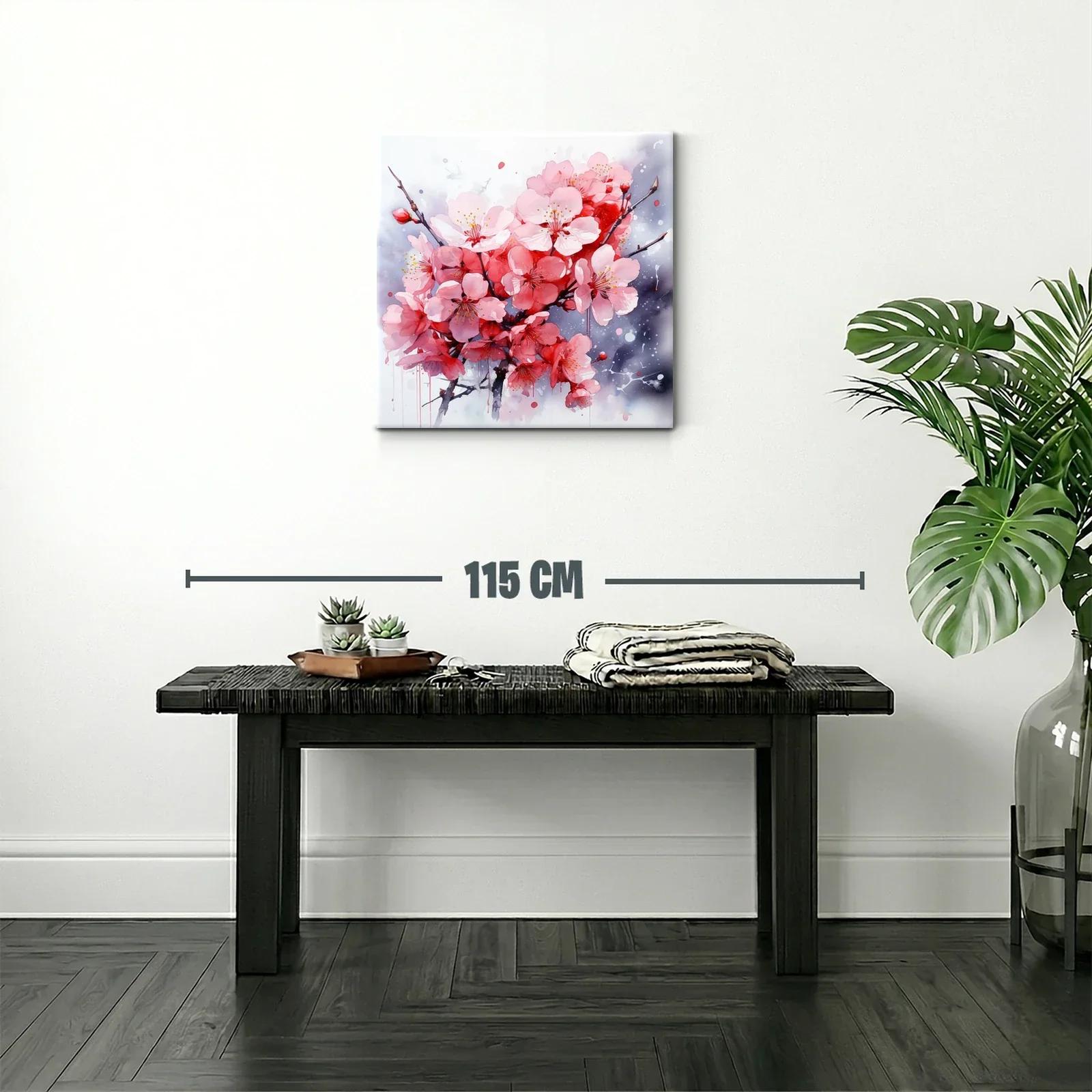 Ramo de flores rosas con fondo en tonos grises — miniatura 2