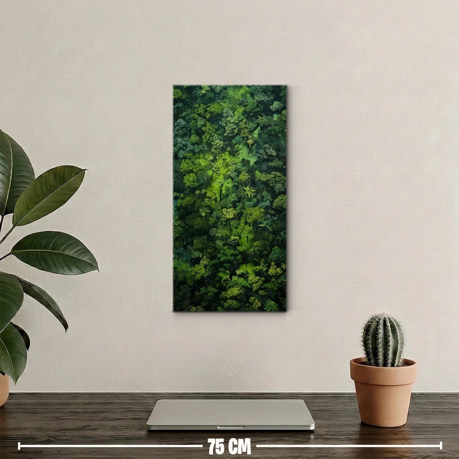Cuadro selva tropical con claros de luz entre el follaje — miniatura 2
