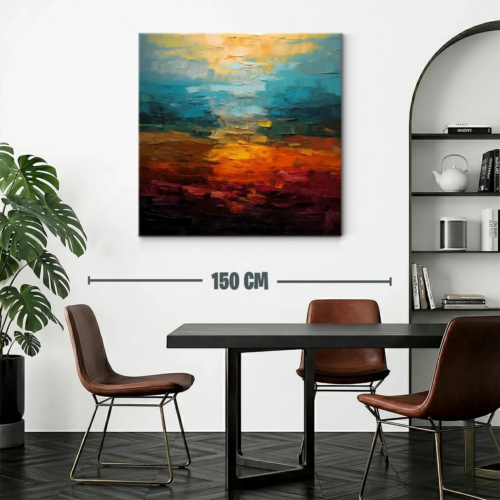 Atardecer Abstracto en Vivos Tonos Cálidos y Fríos — miniatura 2