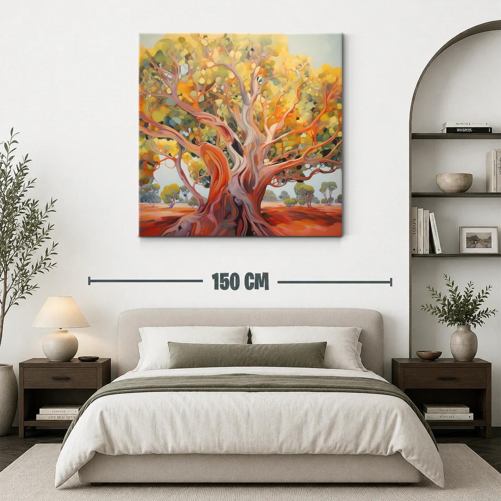 Árbol imponente con vibrantes tonos cálidos y frescos — miniatura 3