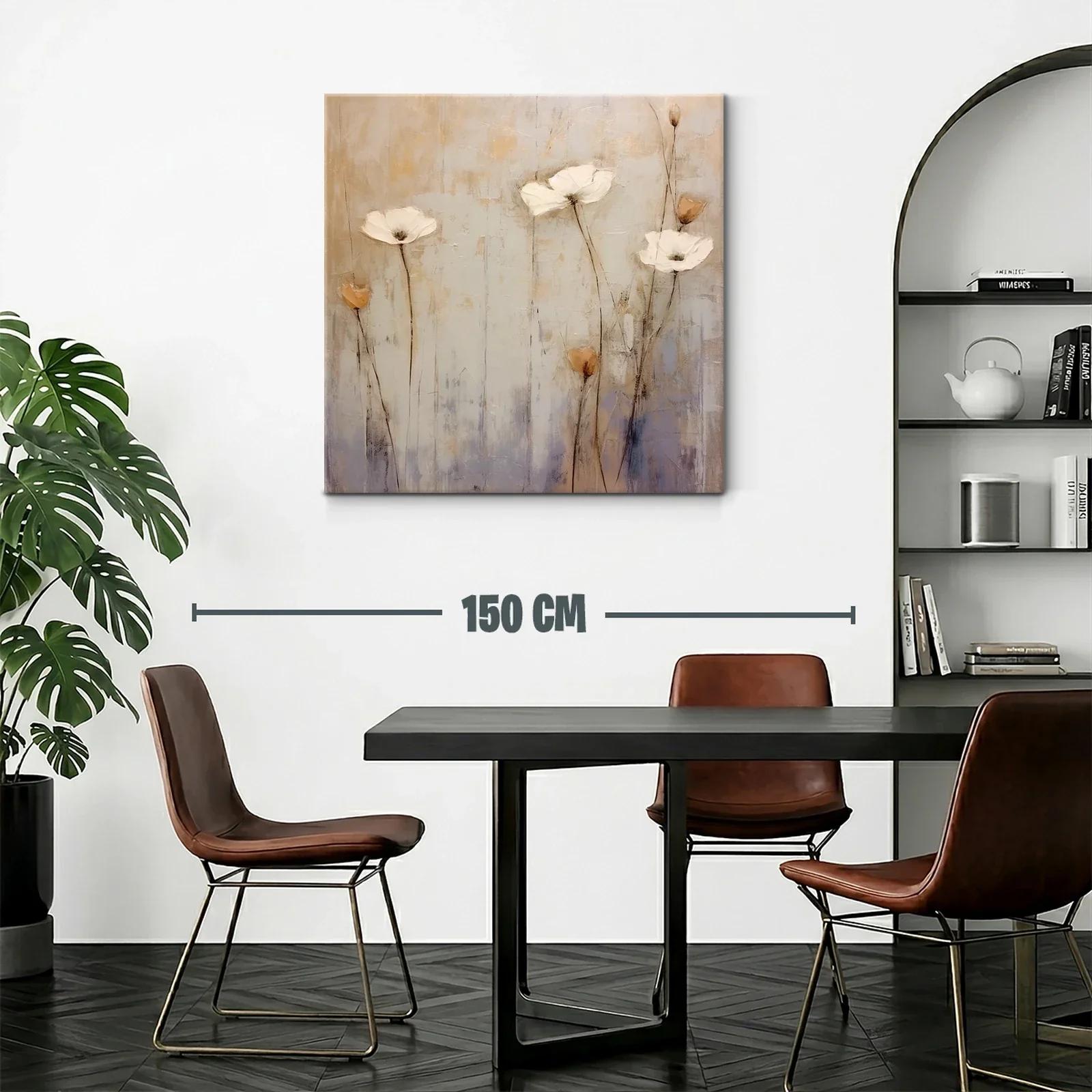 Cuadro floral con tonos neutros y aire delicado — miniatura 2