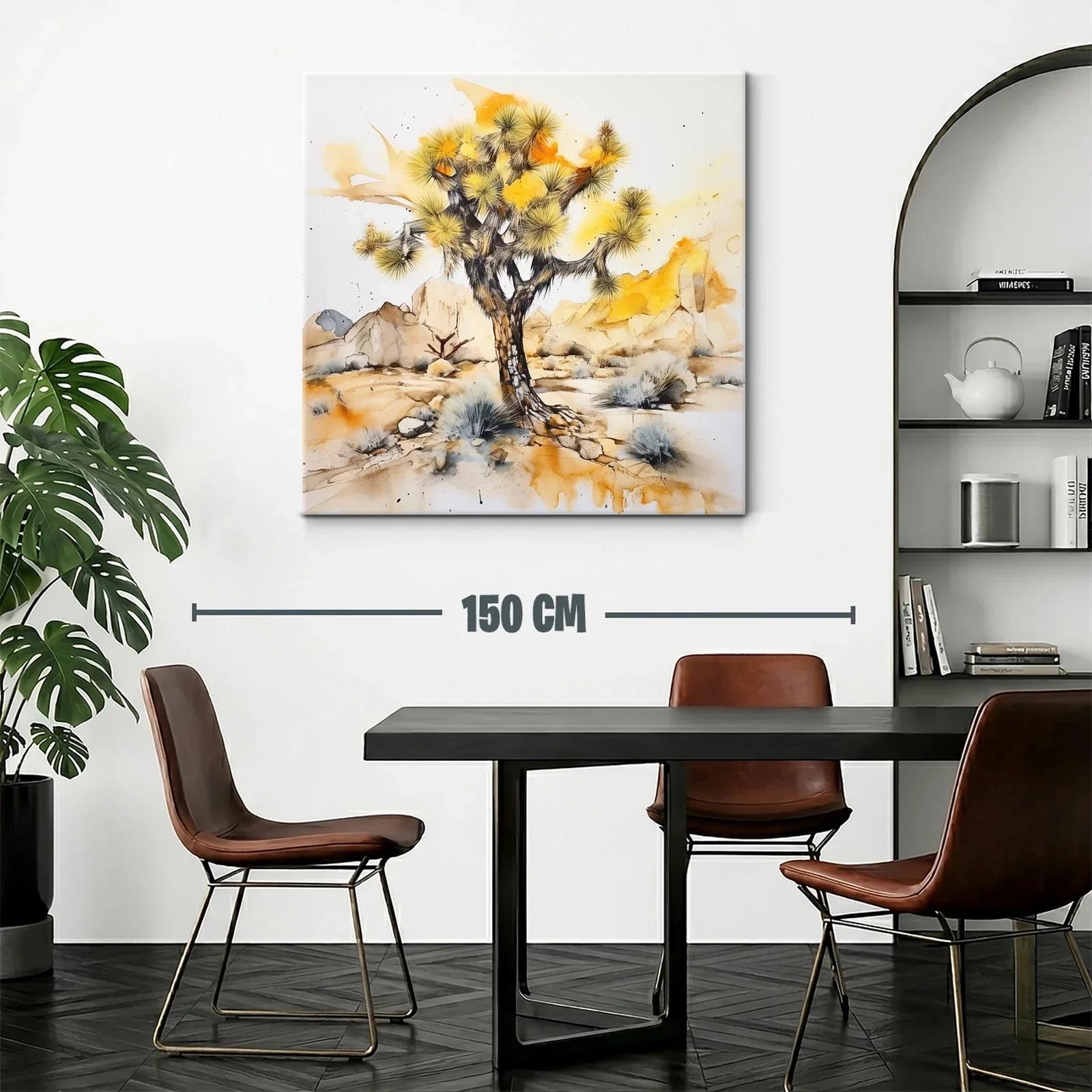 Paisaje desértico con árbol y atmósfera cálida y serena — miniatura 2