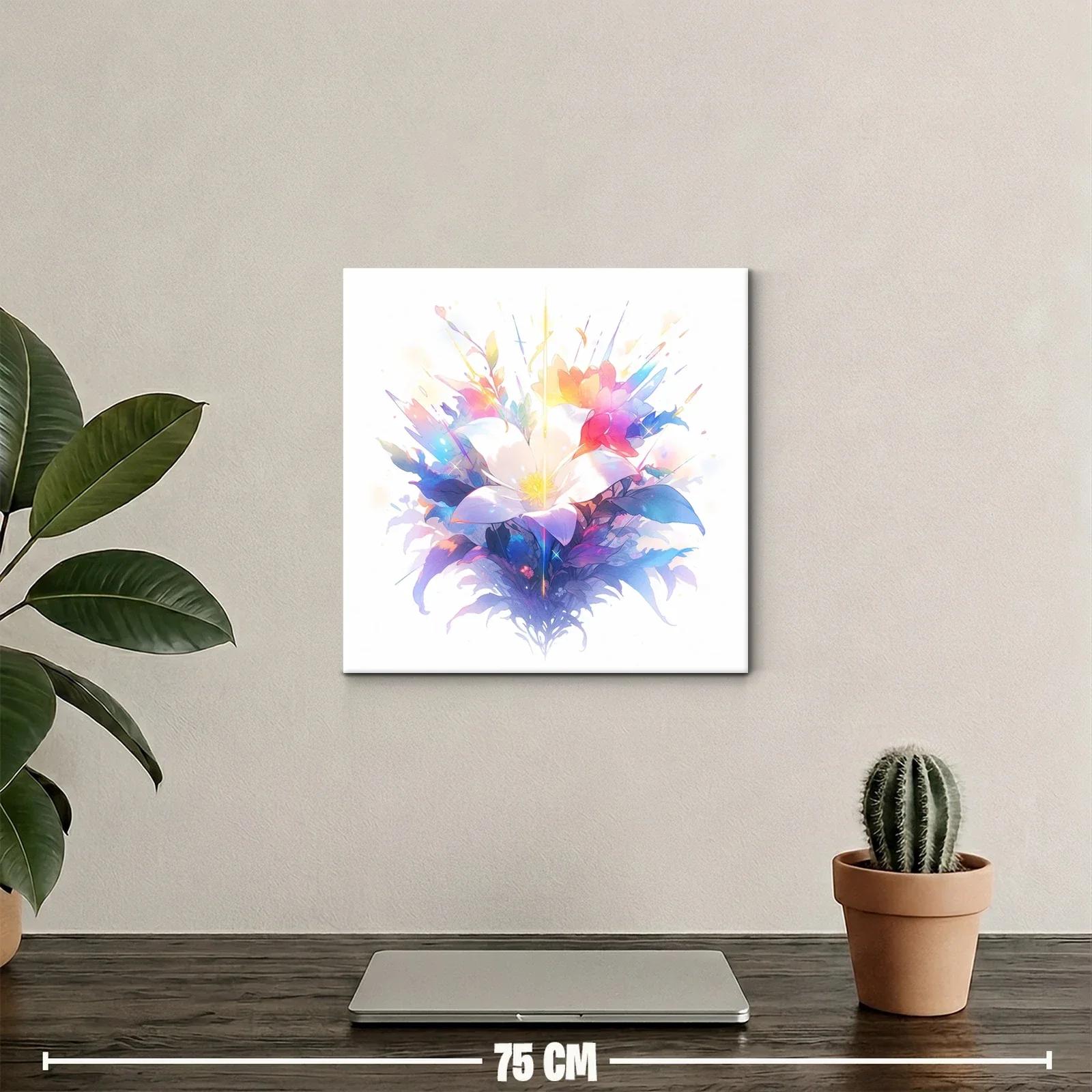 Flor luminosa con vibrantes tonos pastel y destellos mágicos — miniatura 2