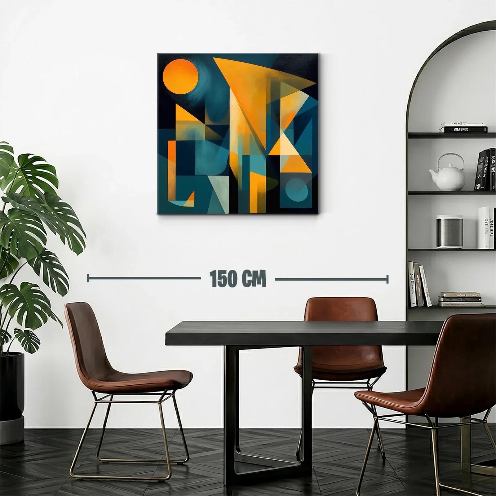 Composición abstracta con formas geométricas y tonos cálidos — miniatura 2
