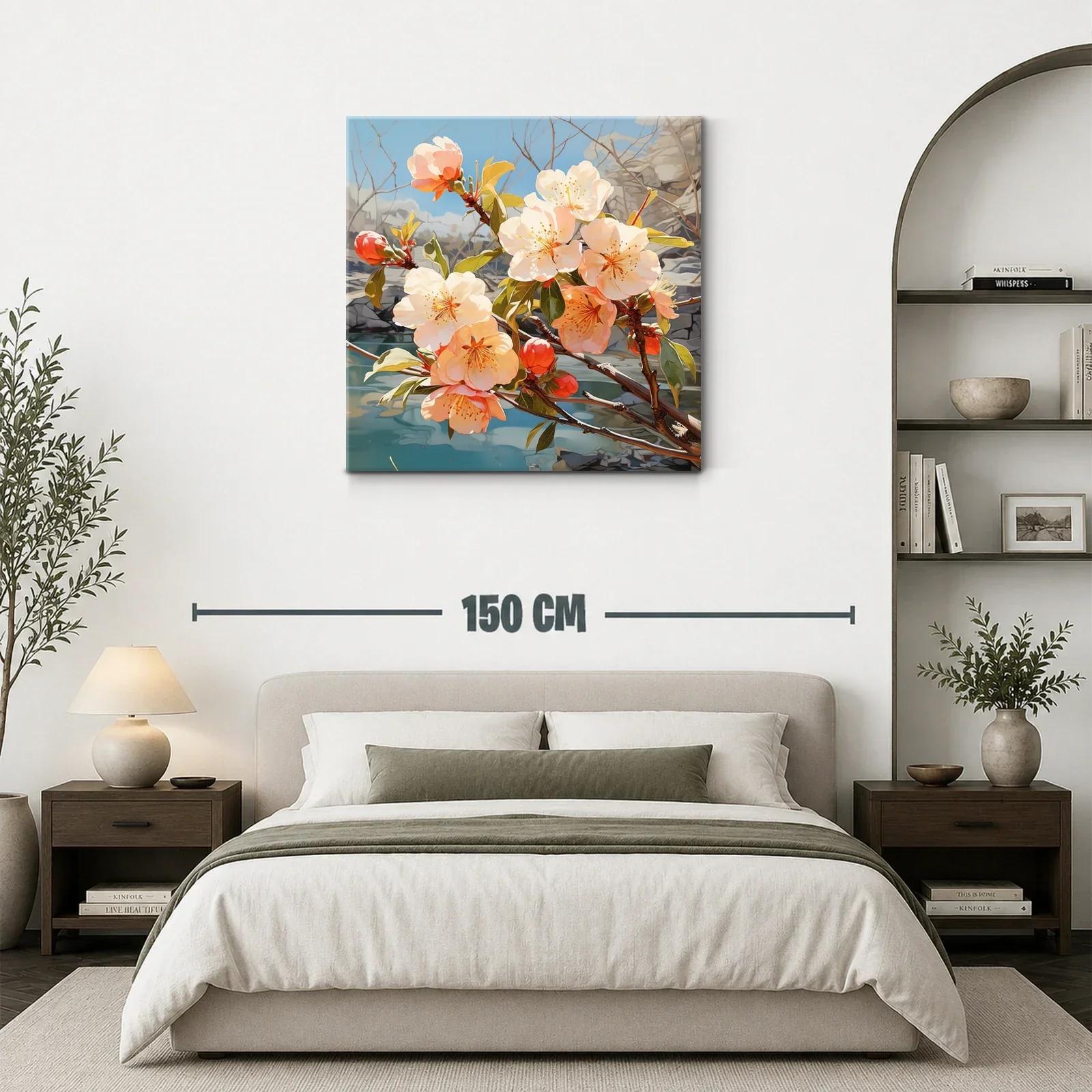Ramo de flores delicadas en tonos cálidos y fondo natural — miniatura 3