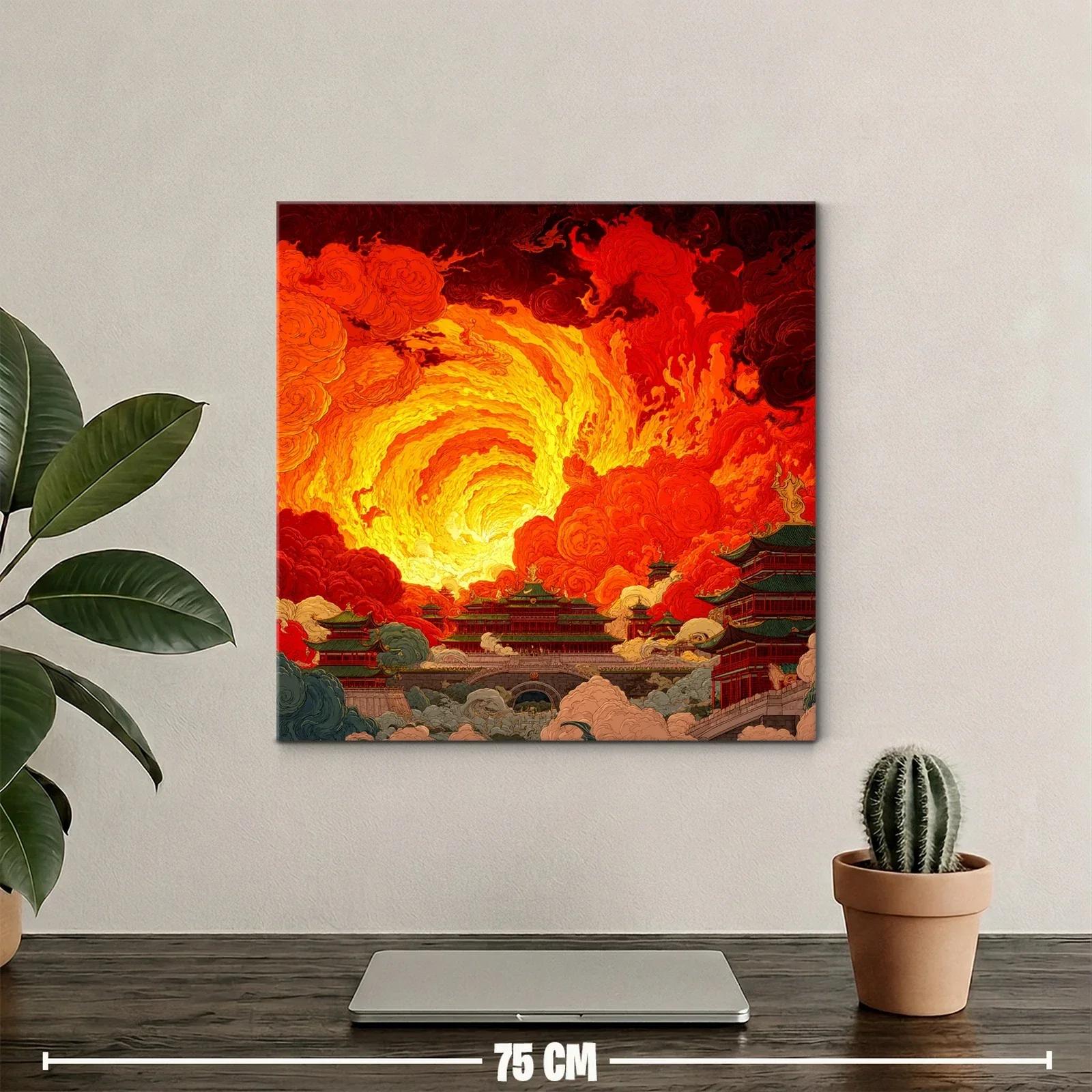 Apocalíptico estallido de fuego sobre ciudad oriental — miniatura 2