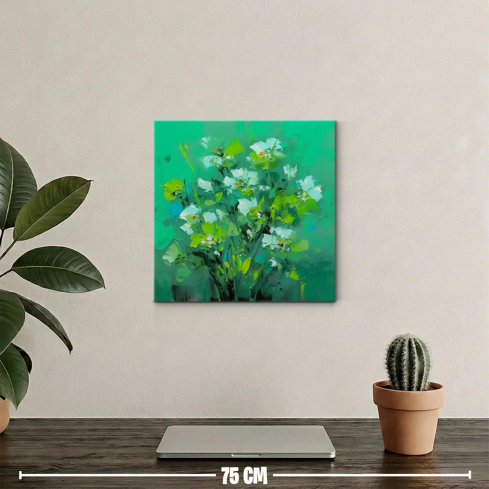 Composición floral en tonos verdes y blancos — miniatura 2