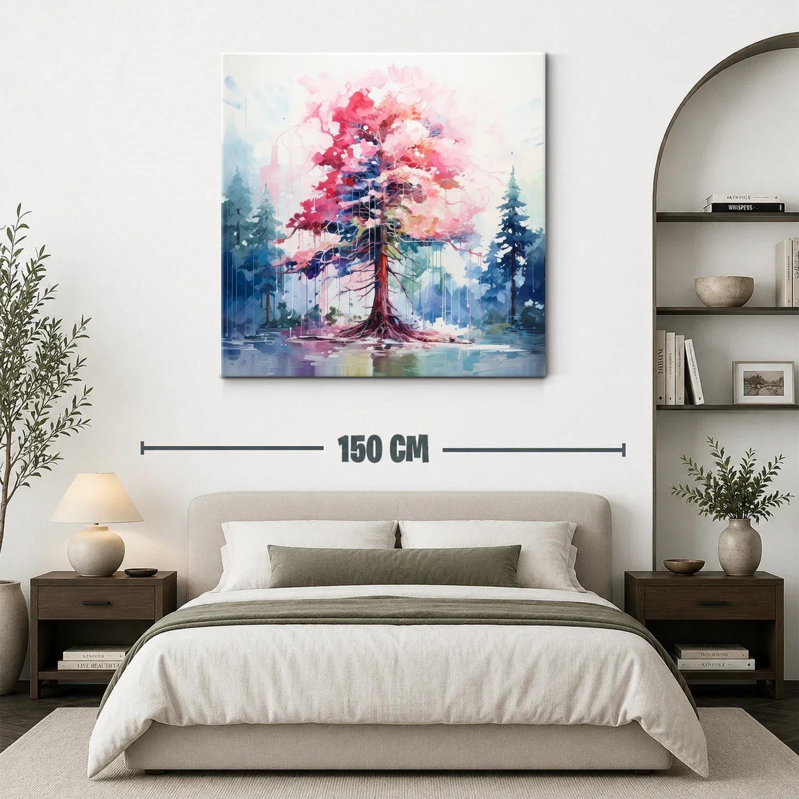 Árbol en tonos vibrantes que transforma el paisaje natural — miniatura 3