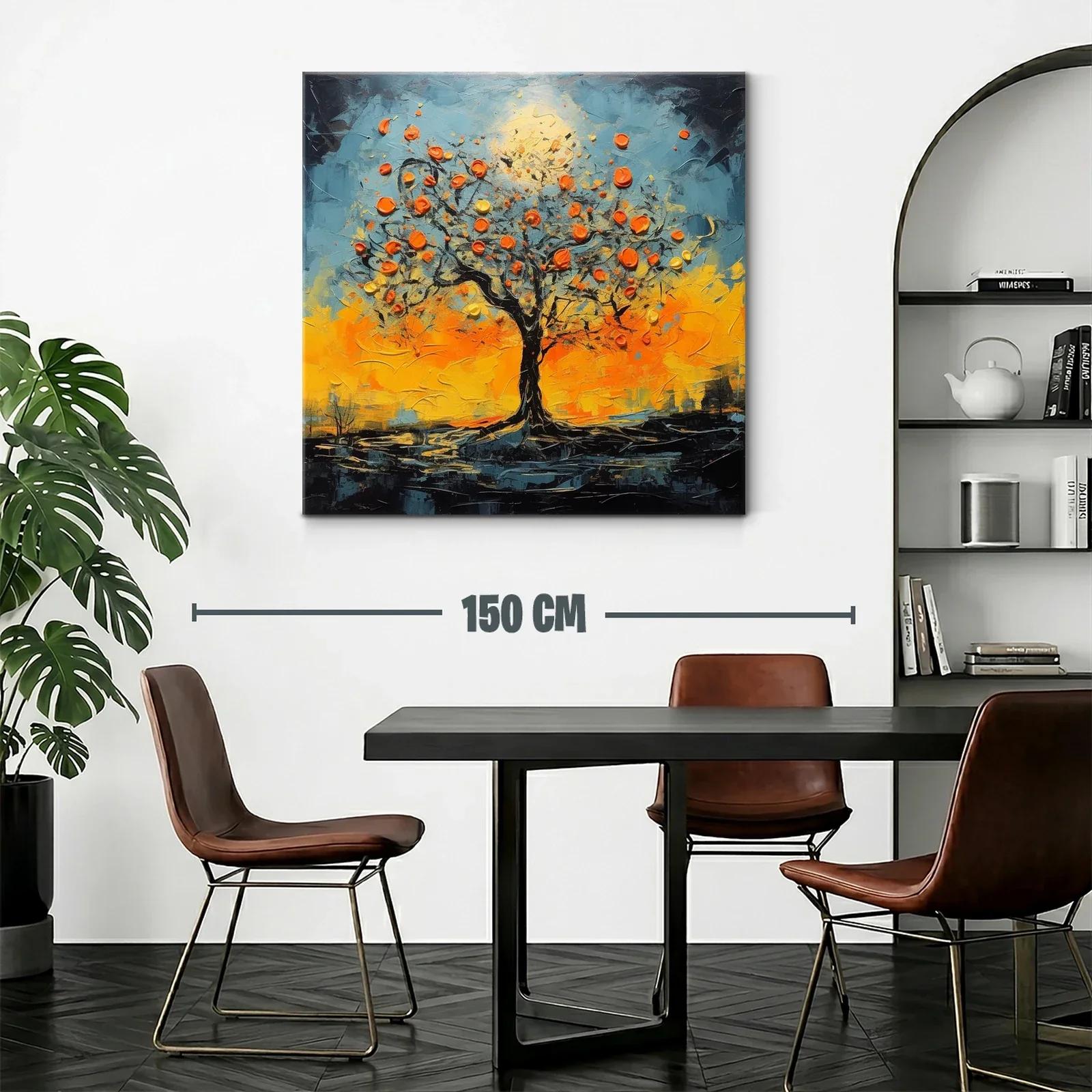 Árbol vibrante con frutos en contraste cálido y frío — miniatura 2