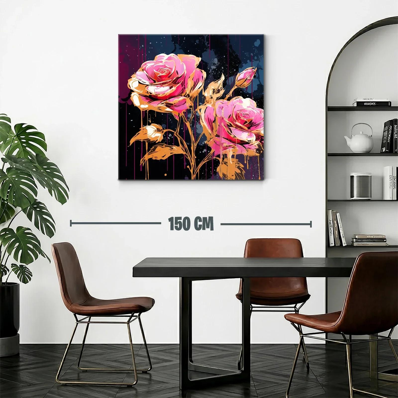 Rosas vibrantes en tonos dorados y rosas intensos — miniatura 2