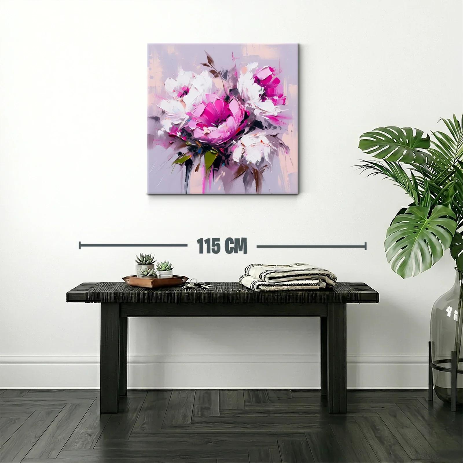 Flores vibrantes en tonos rosa y blanco con fondo suave — miniatura 2