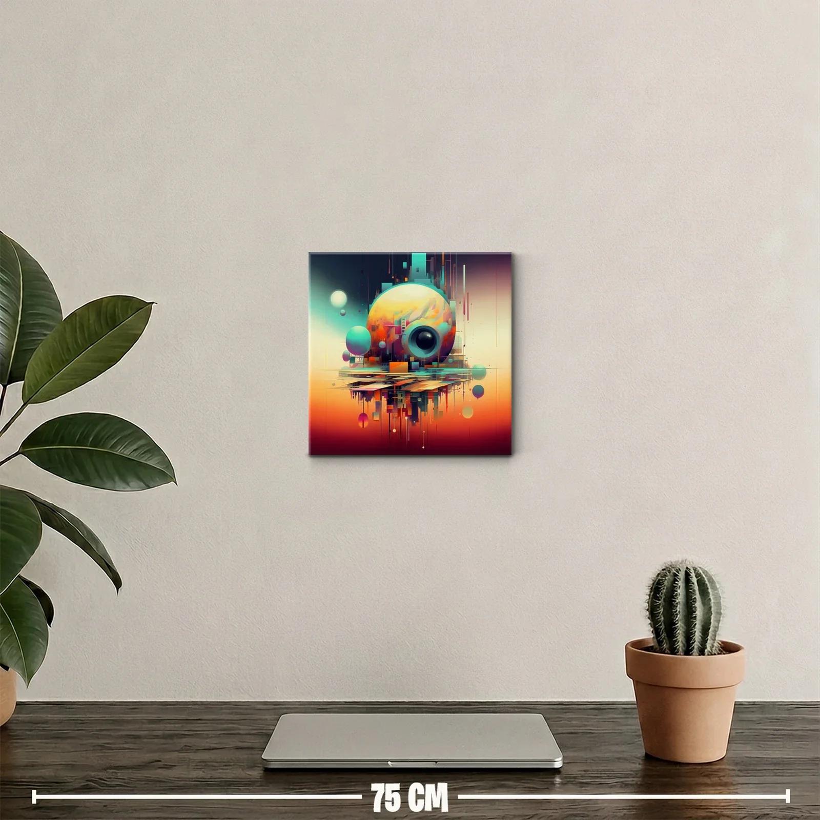 Composición abstracta con esfera y formas geométricas flotantes — miniatura 2