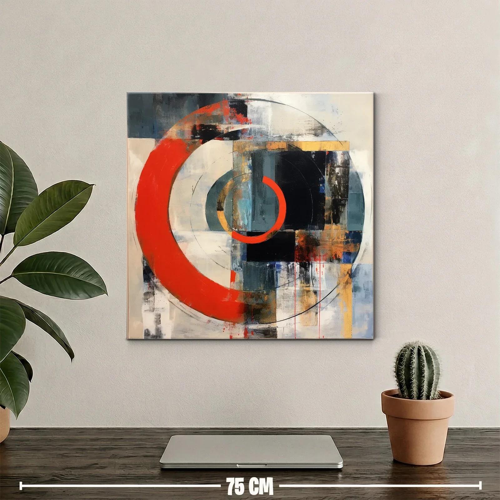 Composición abstracta con círculos y contraste vibrante — miniatura 2