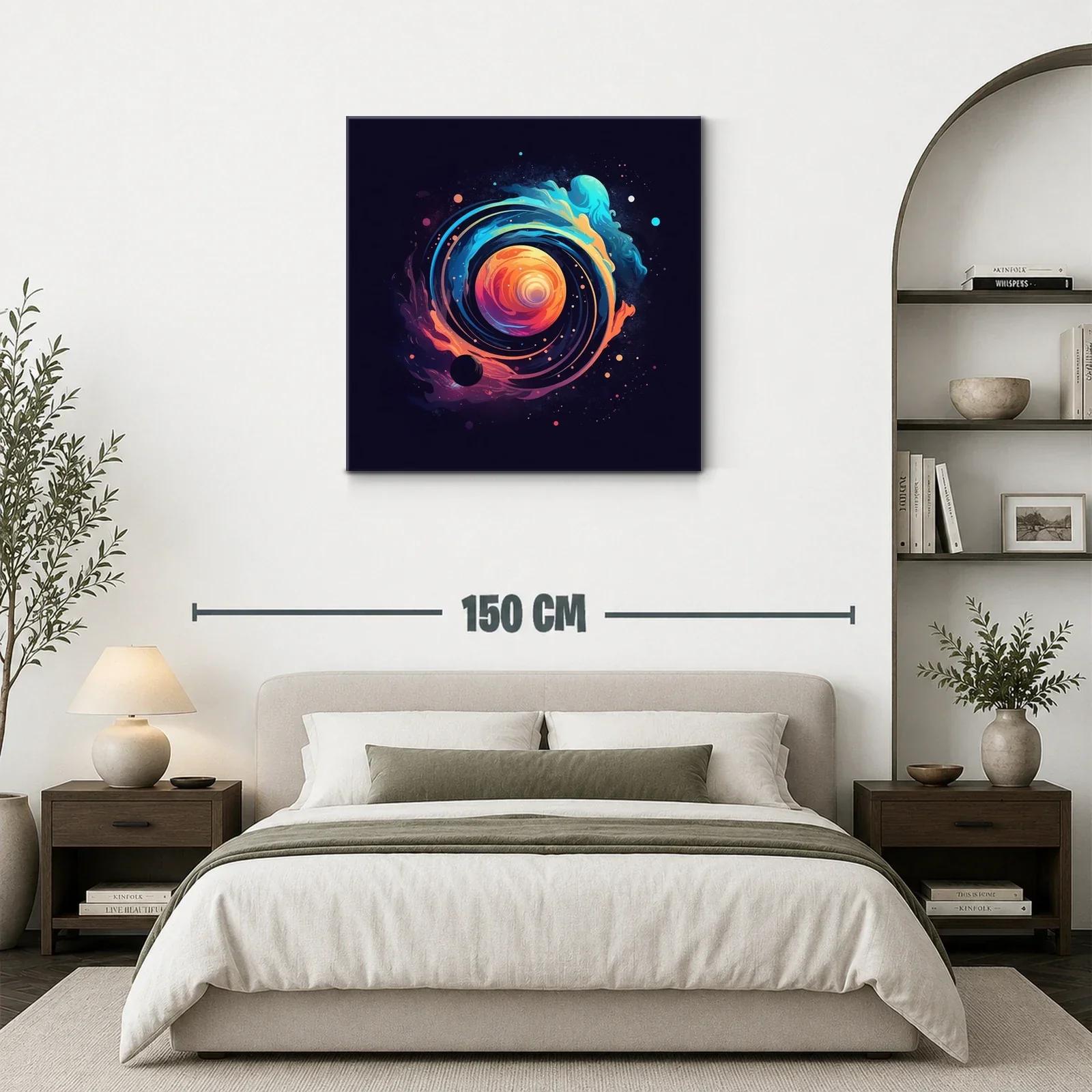 Cuadro del Cosmos en Movimiento con Tonos Vibrantes — miniatura 3