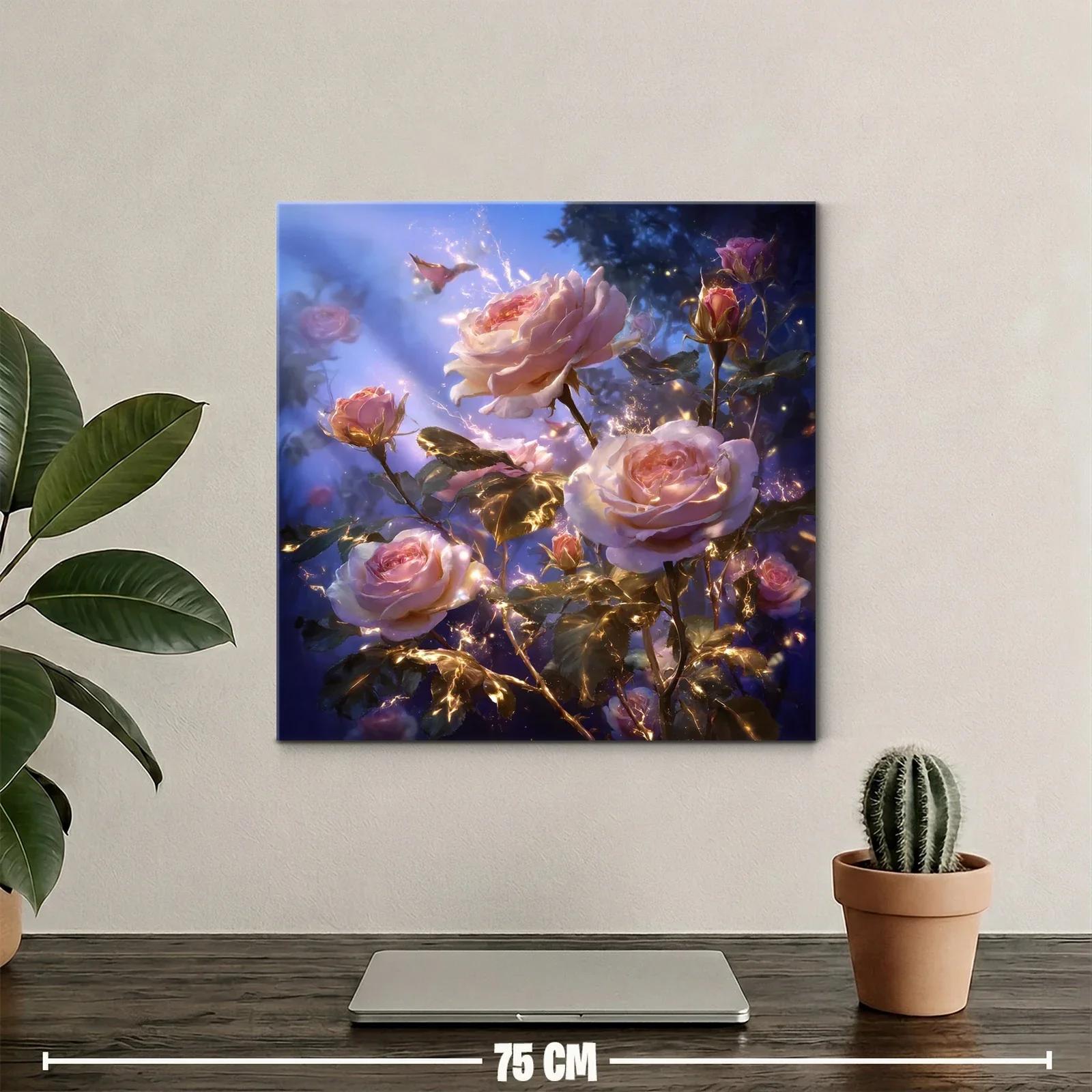 Rosas iluminadas en un entorno mágico y onírico — miniatura 2