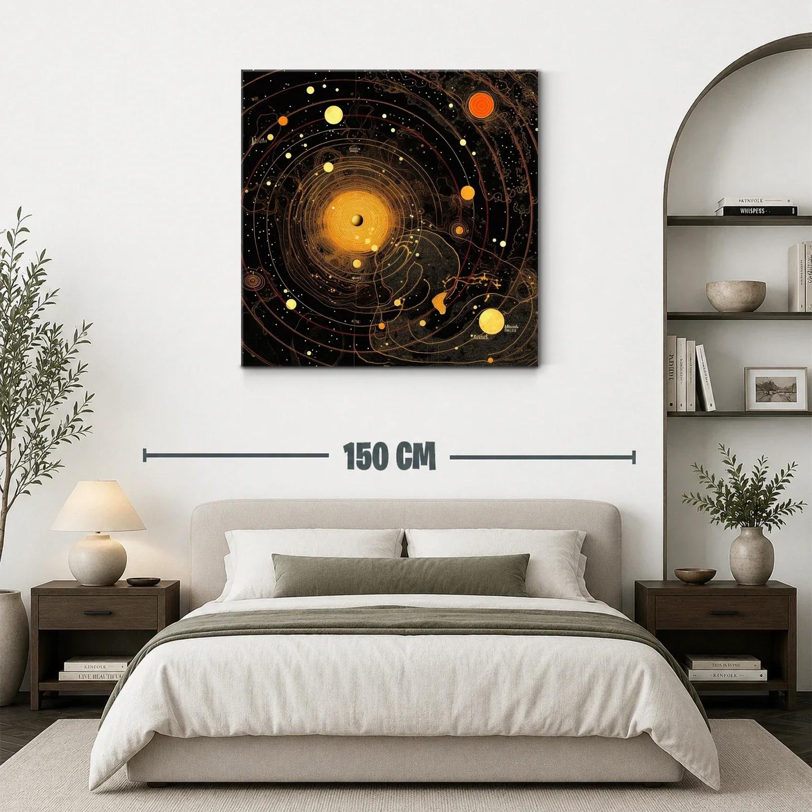 Representación artística del sistema solar con tonos cálidos — miniatura 3