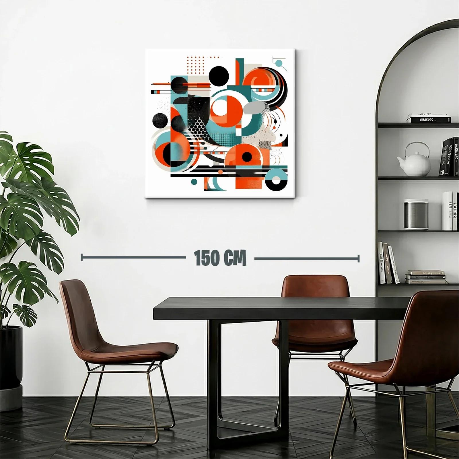 Composición abstracta en tonos vibrantes y geométricos — miniatura 2
