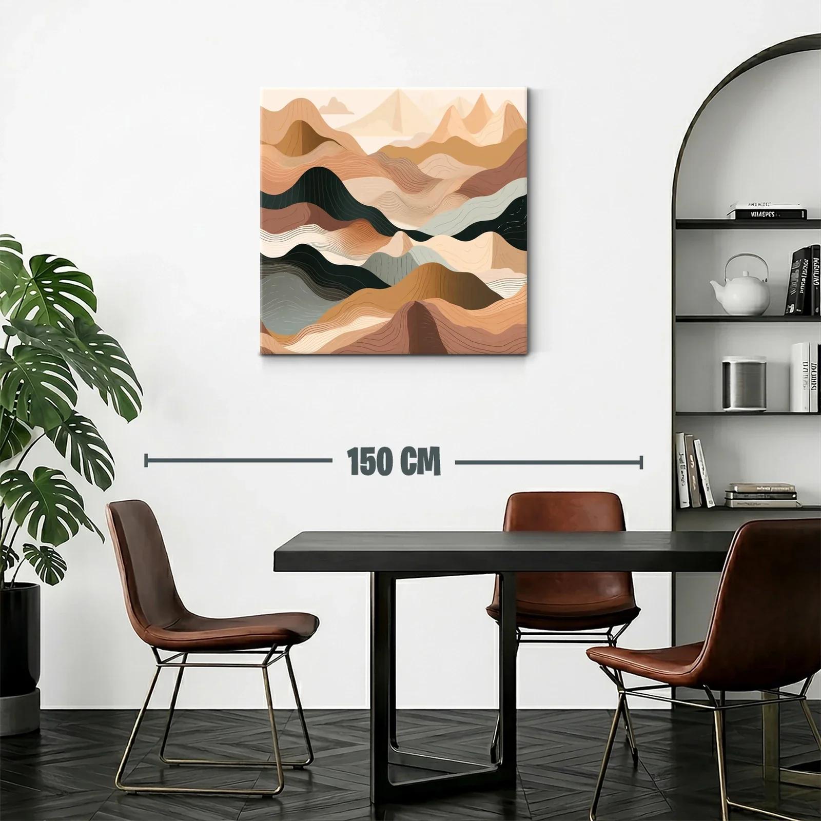 Paisaje abstracto en tonos tierra y negro elegante — miniatura 2