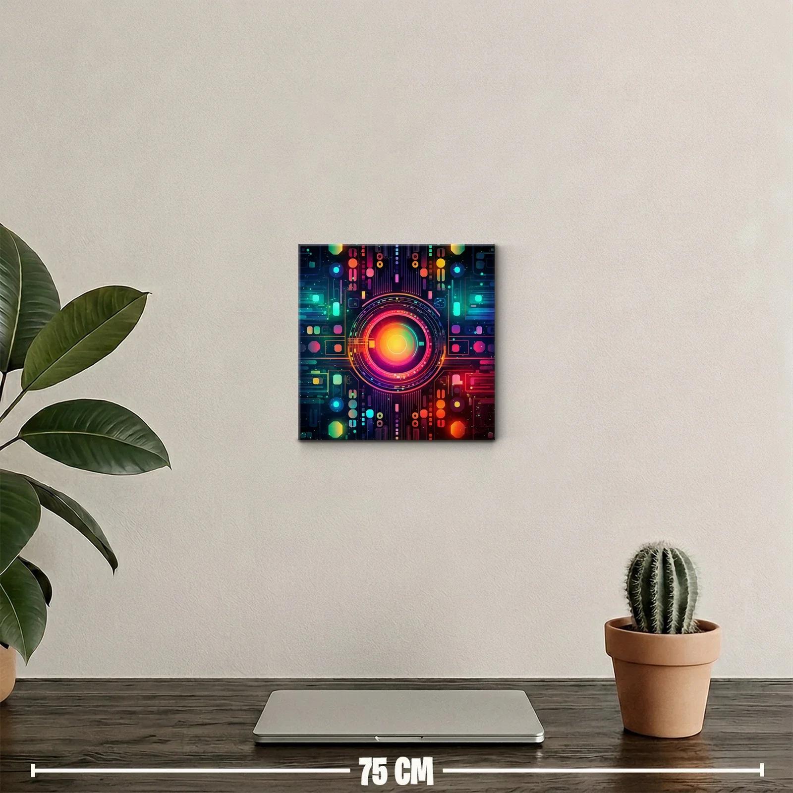 Composición abstracta con formas geométricas y colores vibrantes — miniatura 2