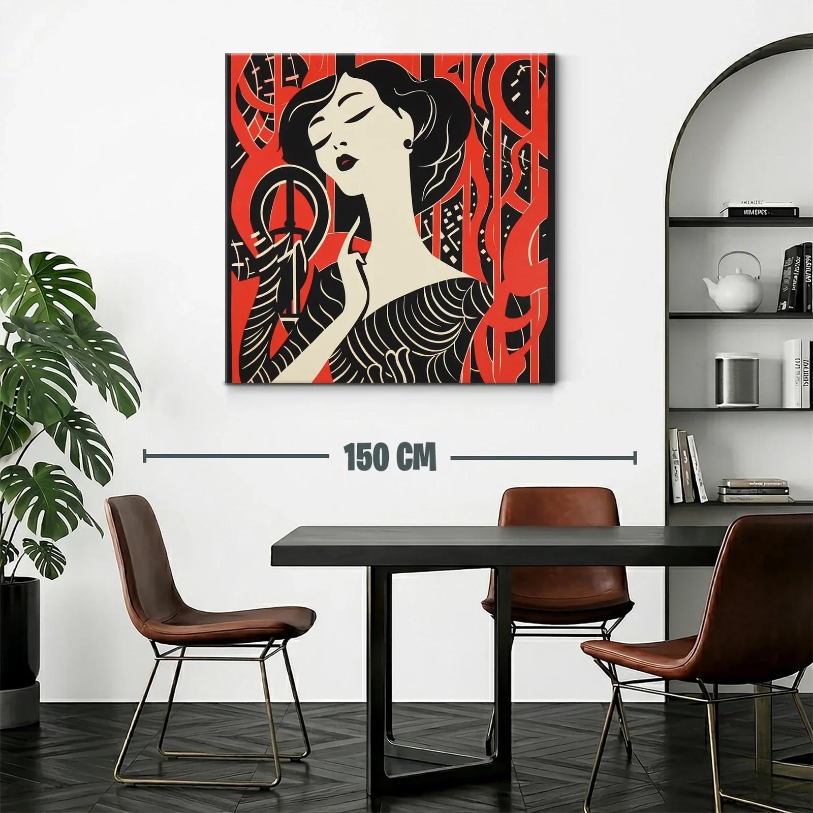 Retrato femenino en estilo art déco con contrastes intensos — miniatura 2