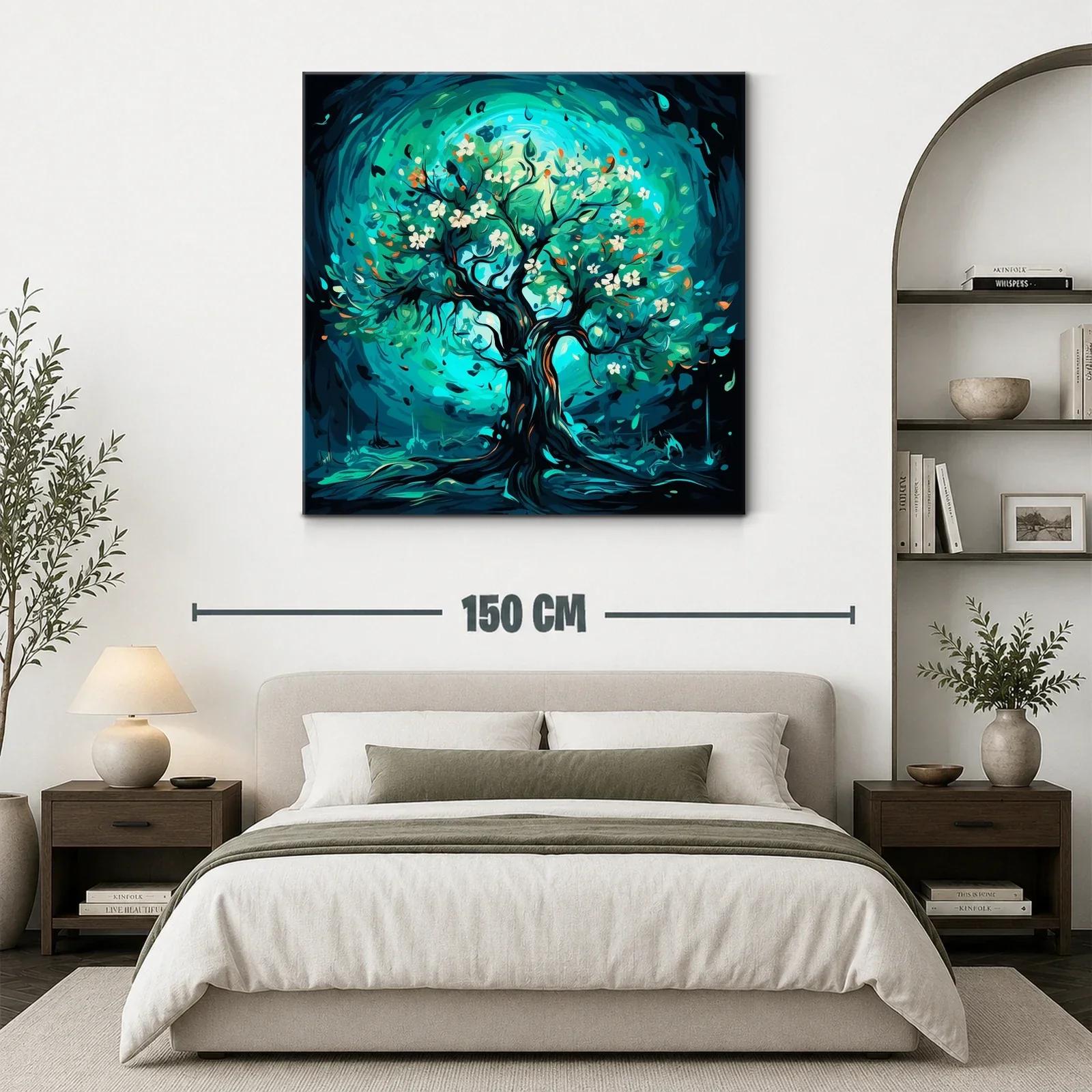 Árbol floreciente en tonos vibrantes y armoniosos — miniatura 3