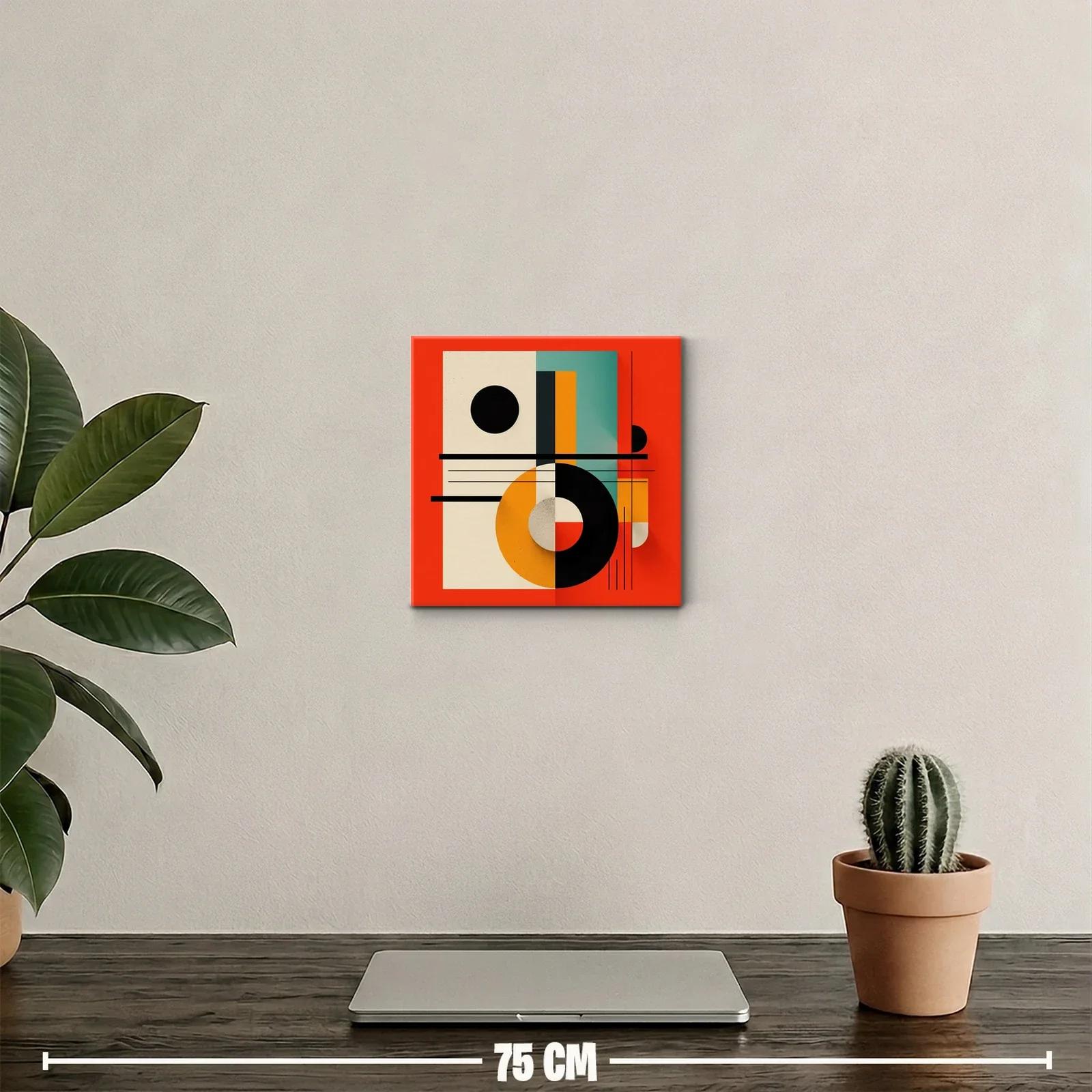 Composición geométrica en tonos vivos y contrastantes — miniatura 2