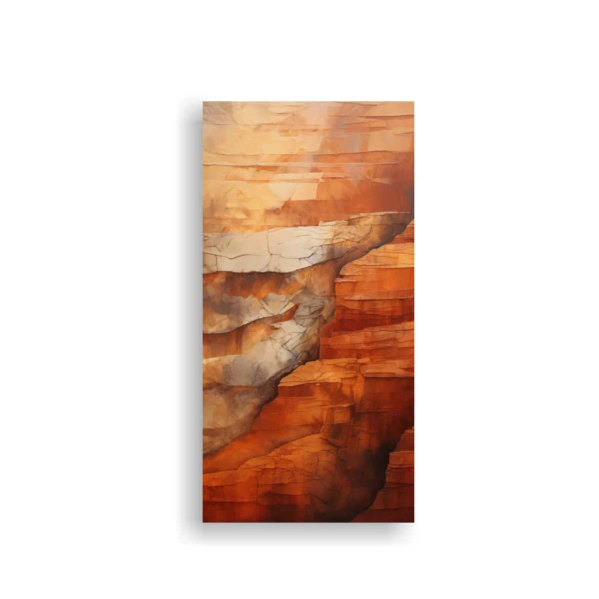 Cuadro cañón rocoso abstracto en capas cálidas — imagen principal