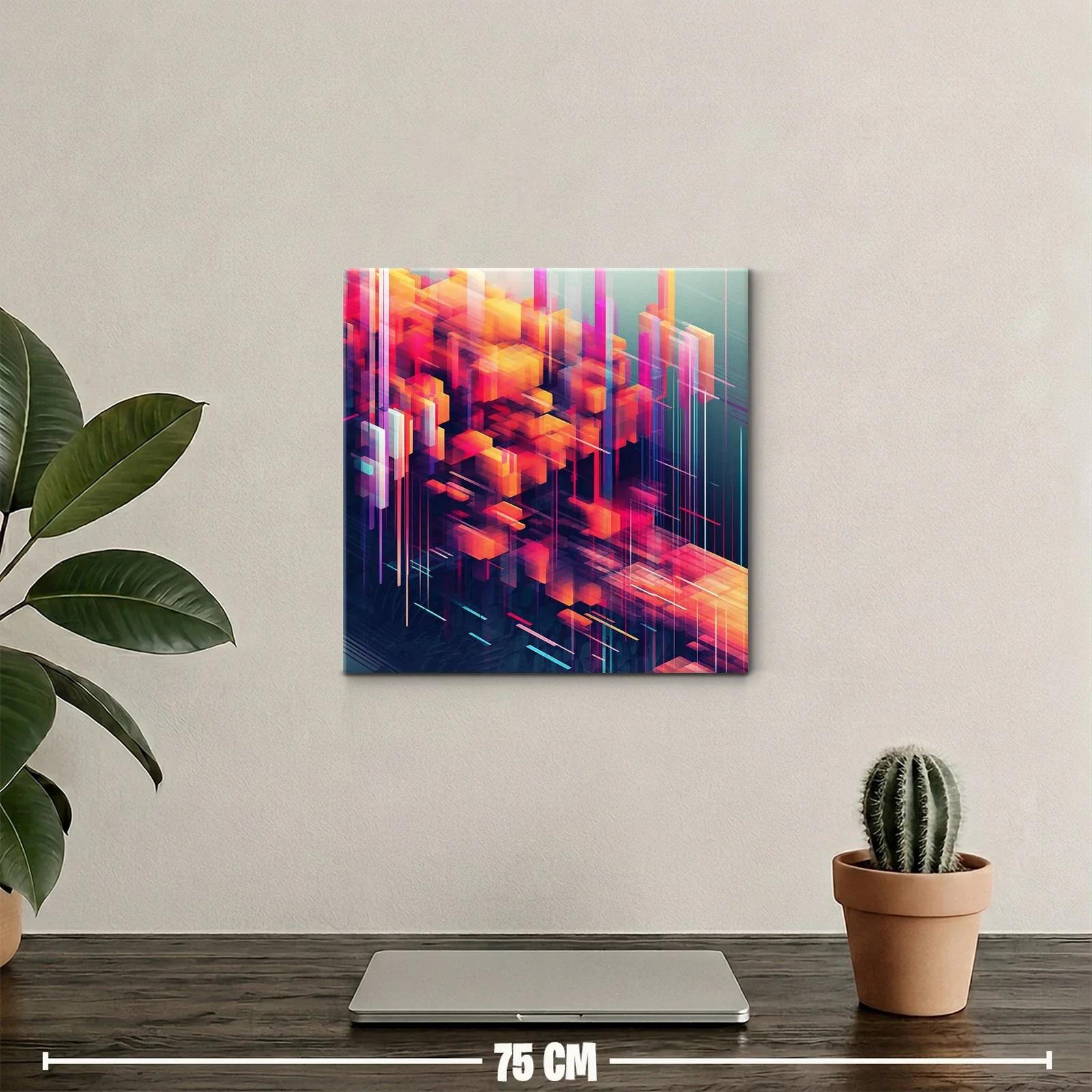 Composición abstracta en tonos cálidos y vibrantes — miniatura 2