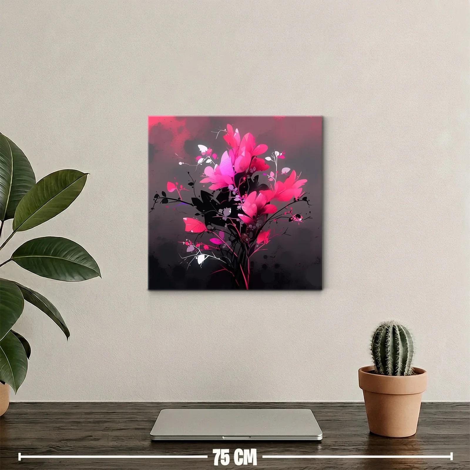 Ramo de flores vibrantes en tonos fucsia y negro — miniatura 2